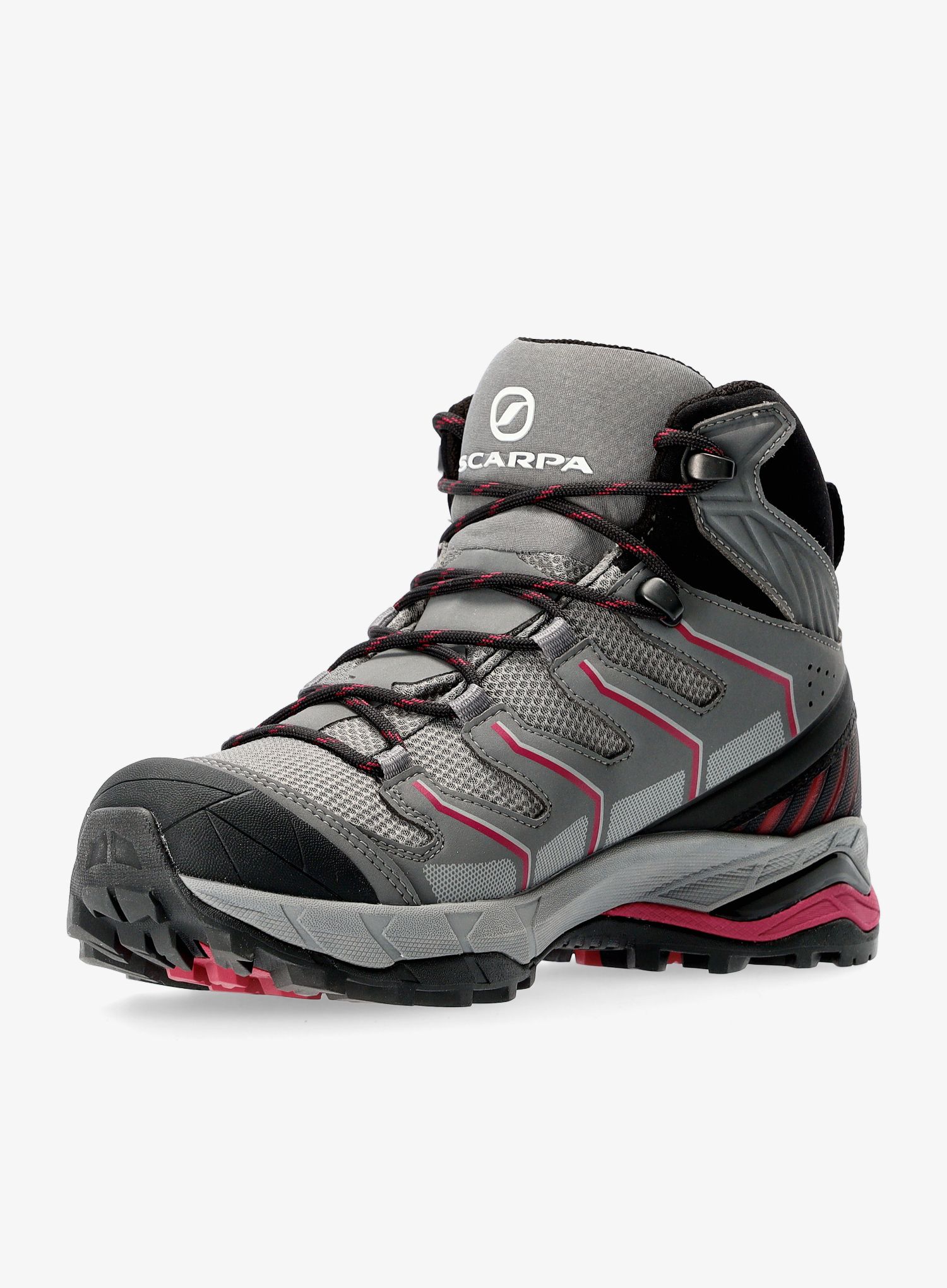 Ženski pohodniški čevlji Scarpa Maverick Mid GTX - gray/red plum