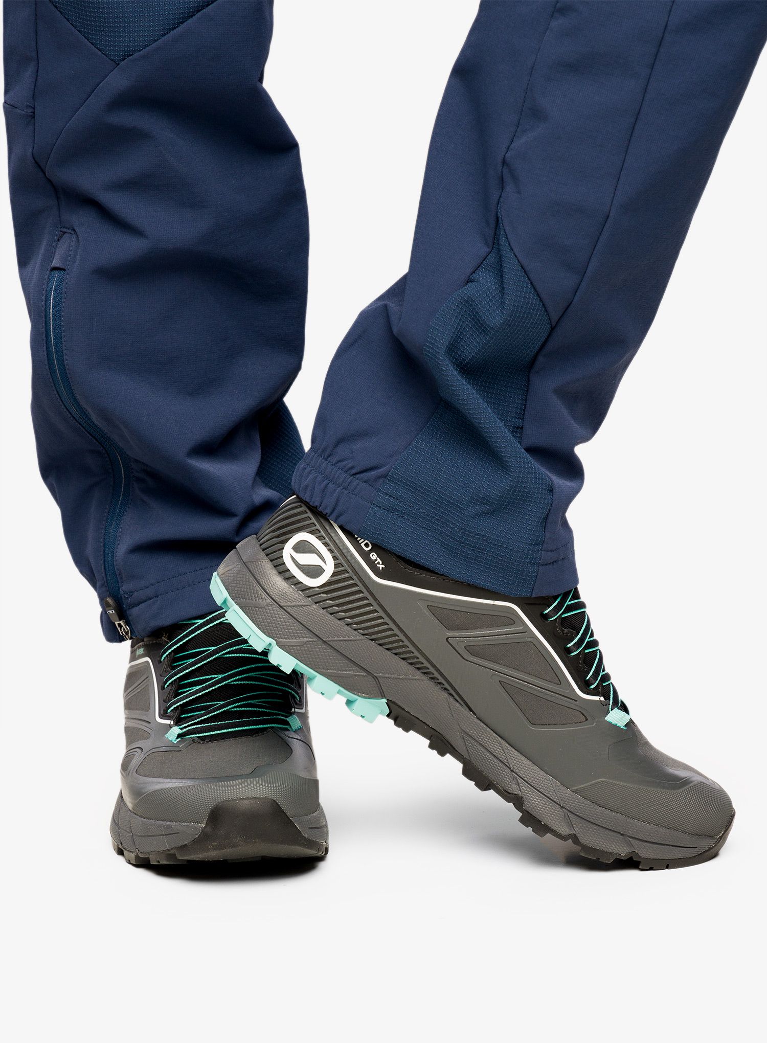 Ženski pristopni čevlji Scarpa Rapid Mid GTX - anthracite/turquoise