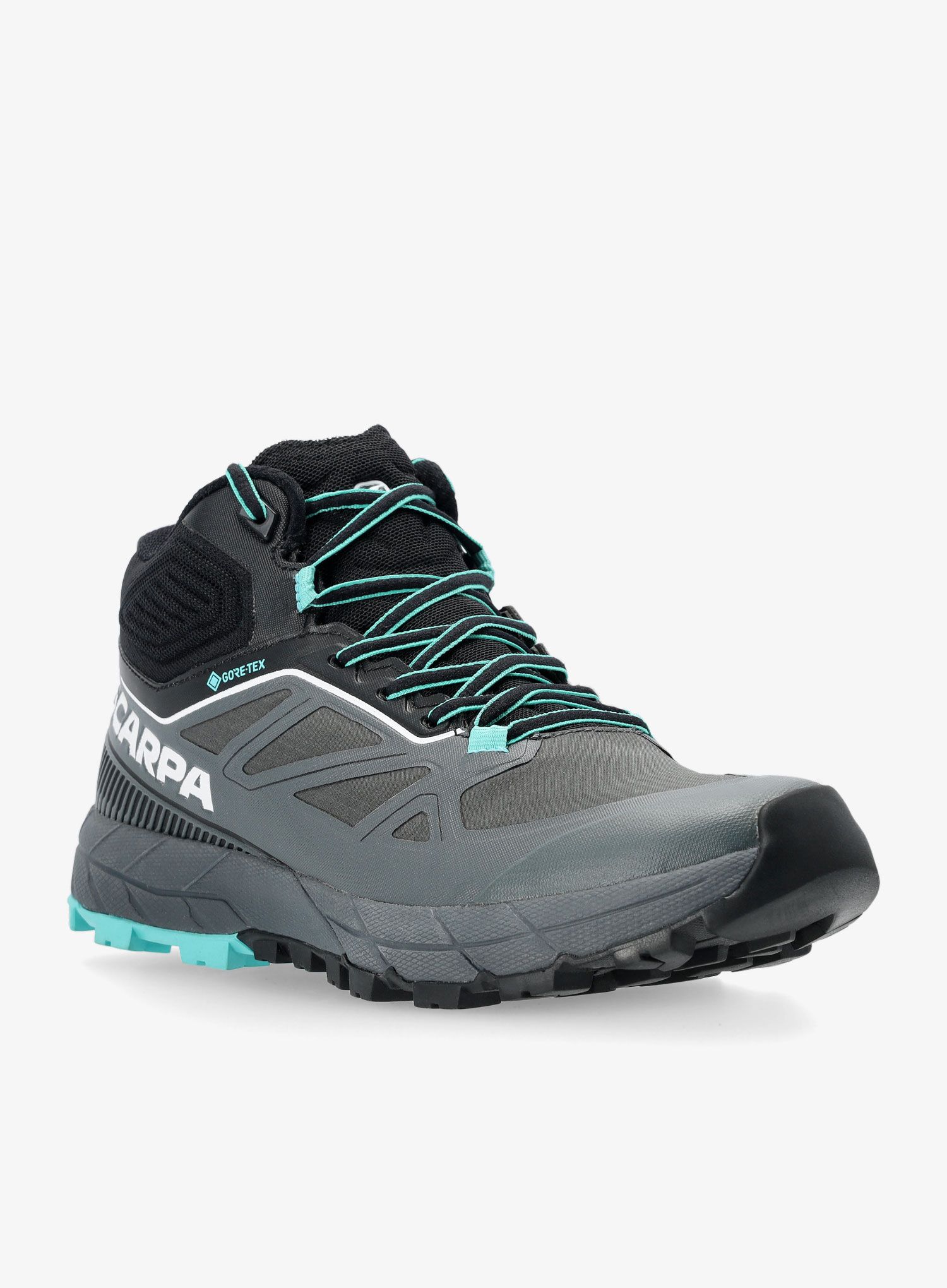 Ženski pristopni čevlji Scarpa Rapid Mid GTX - ant/turquoise