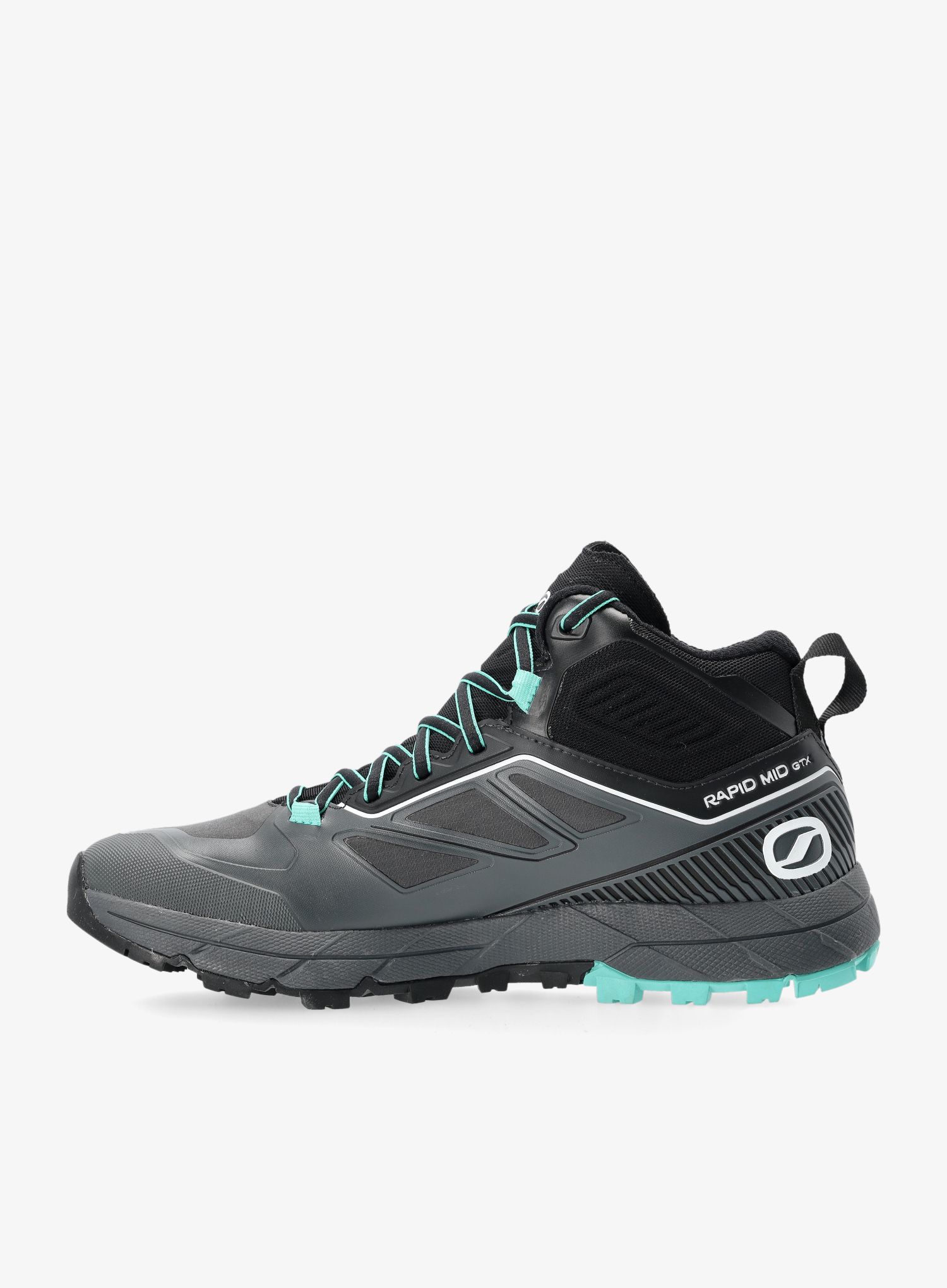 Ženski pristopni čevlji Scarpa Rapid Mid GTX - anthracite/turquoise