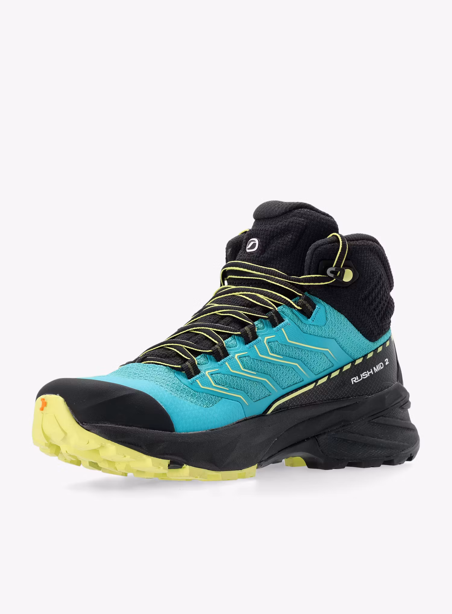 Ženski visoki pohodniški čevlji Scarpa Rush 2 Mid GTX - baltic blue/sunny lime