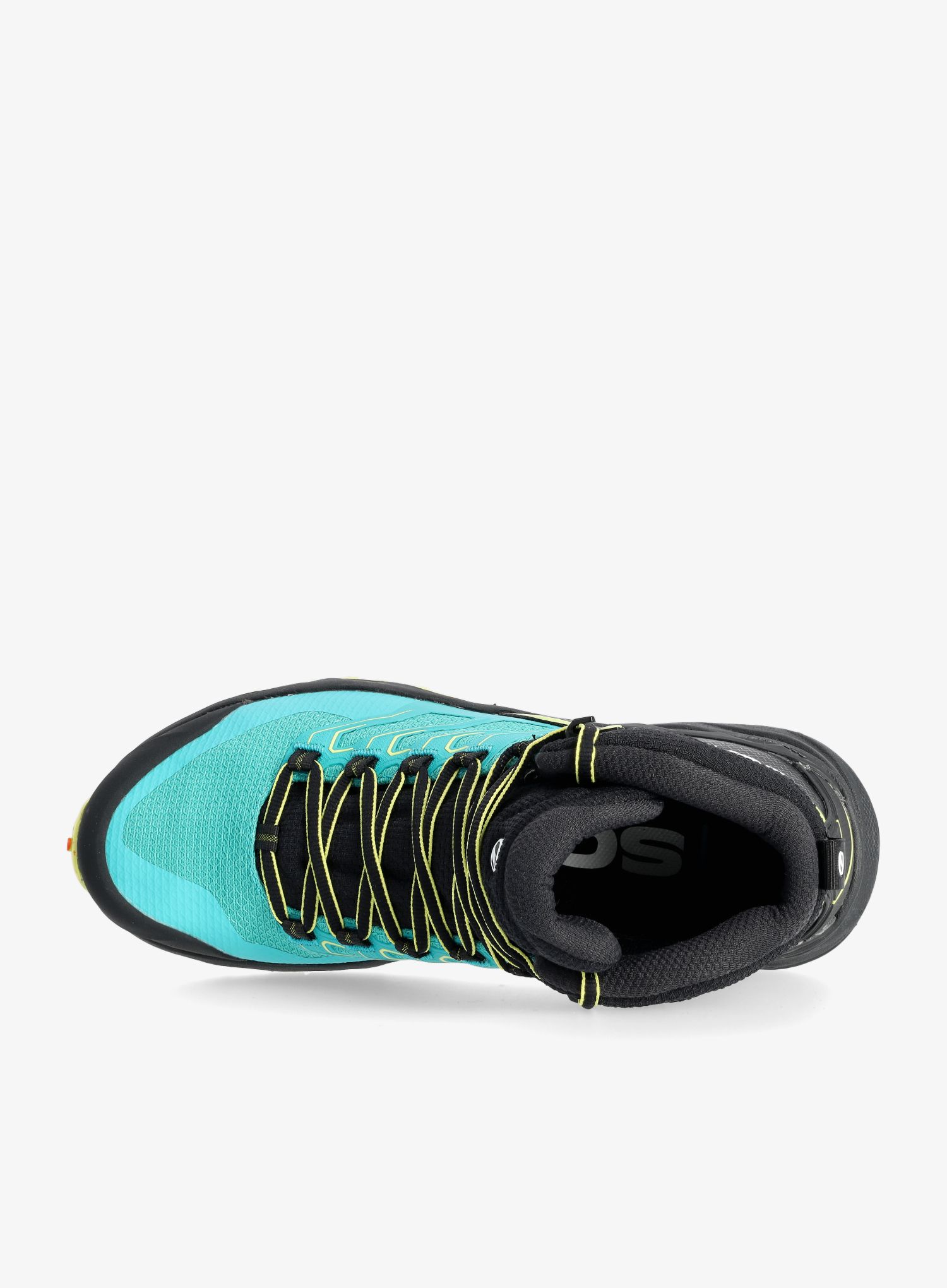 Ženski visoki pohodniški čevlji Scarpa Rush 2 Mid GTX - baltic blue/sunny lime