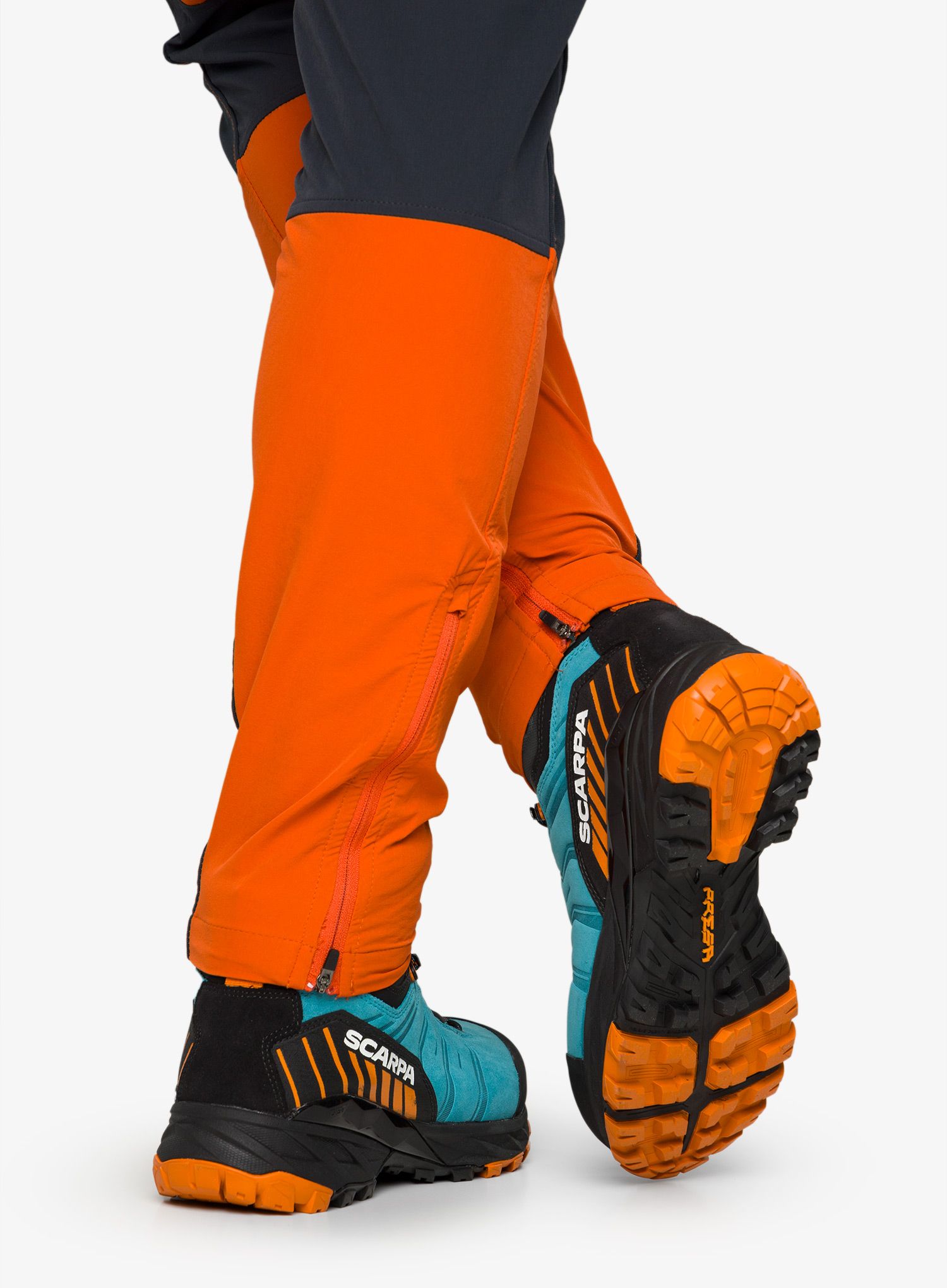 Treking čevlji visoki Scarpa Rush TRK GTX - pagoda blue/mango