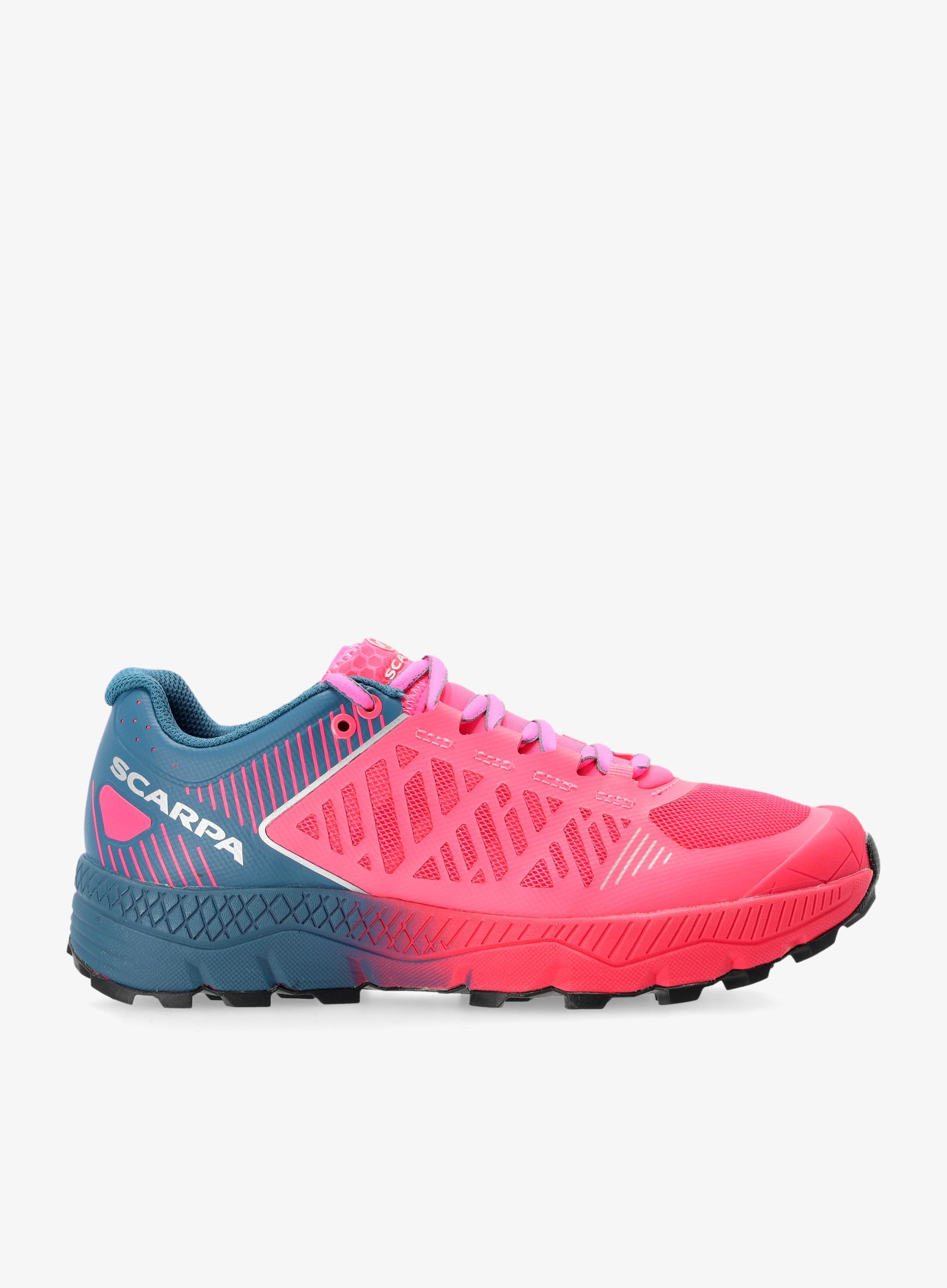 Ženski tekaški čevlji Scarpa Spin Ultra - rose fluo/blue steel