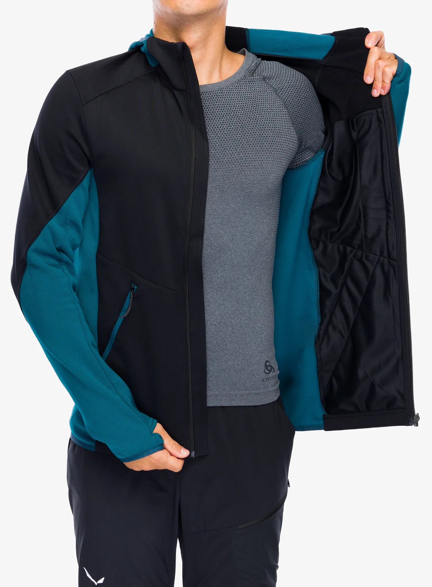 Jopica s kapuco Schoffel Fleece Hoody Lodron - black