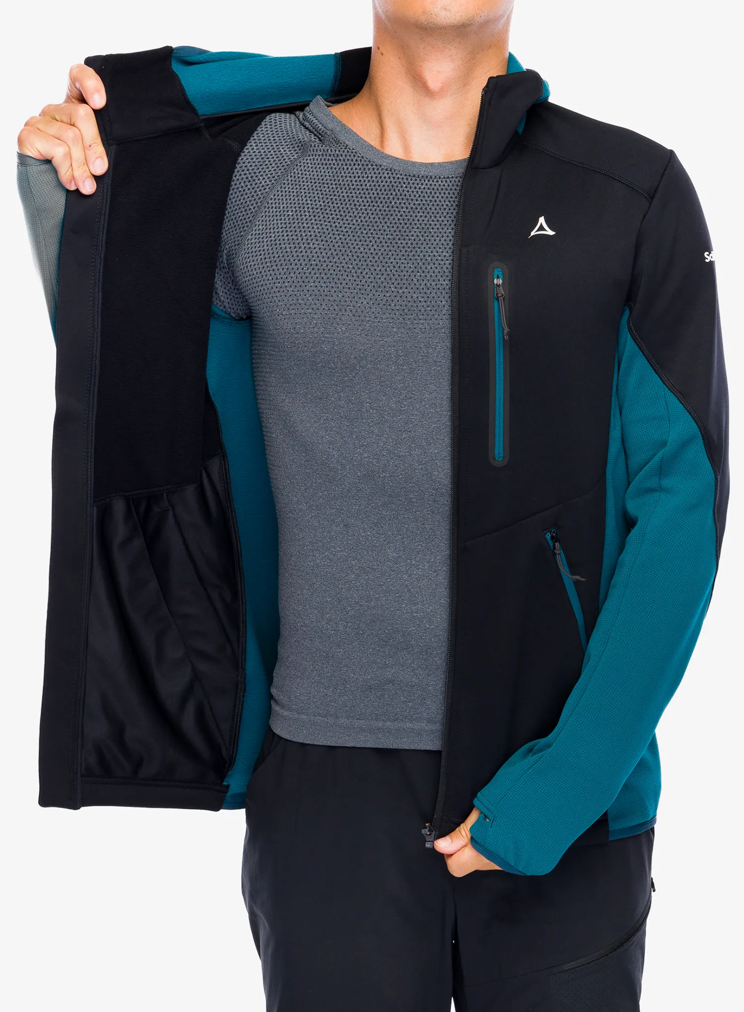 Jopica s kapuco Schoffel Fleece Hoody Lodron - black