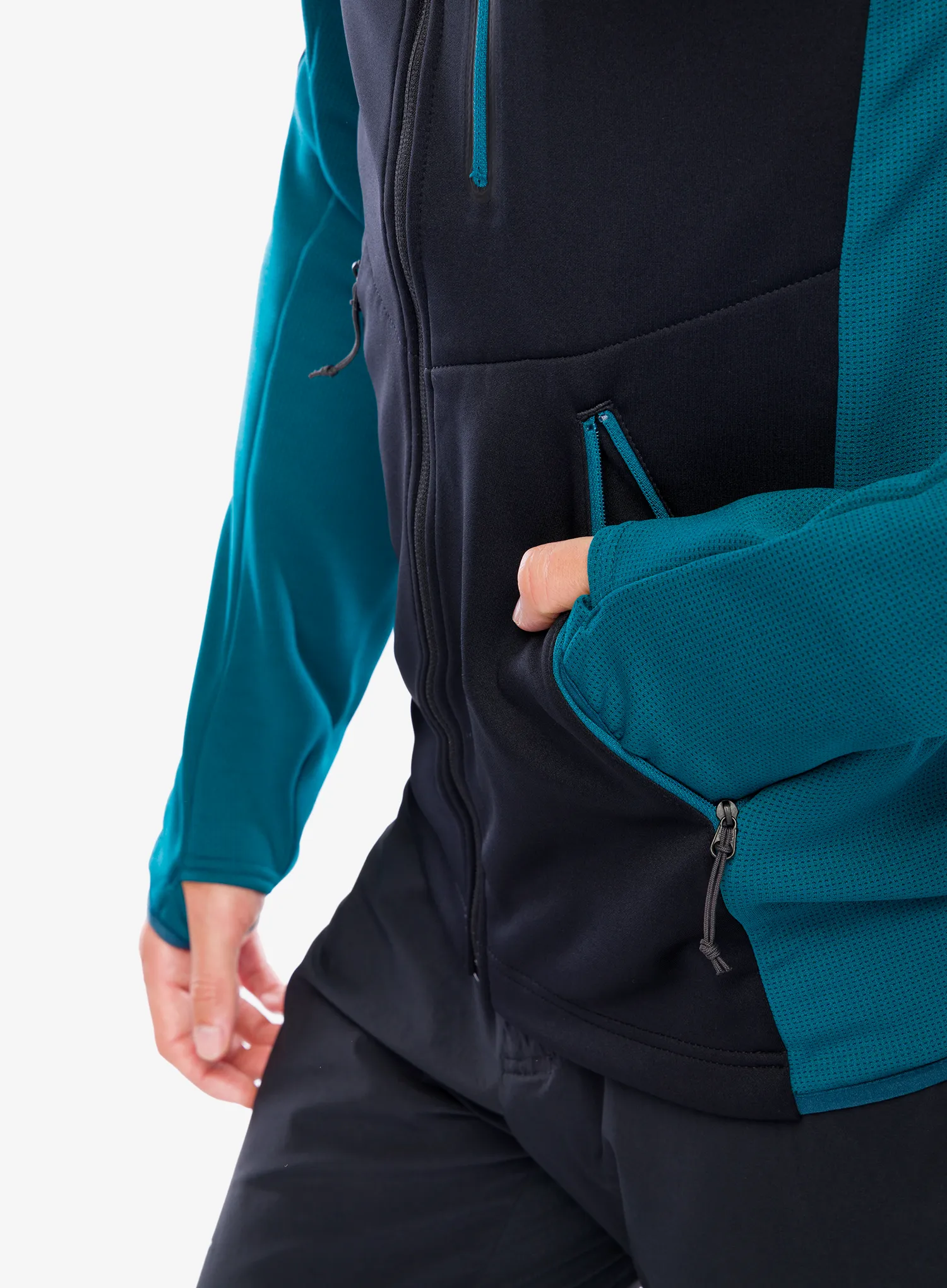 Jopica s kapuco Schoffel Fleece Hoody Lodron - black