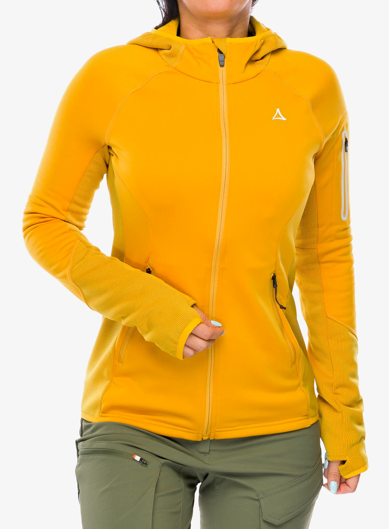 Ženska jopica Schoffel Fleece Hoody Lodron - honey gold