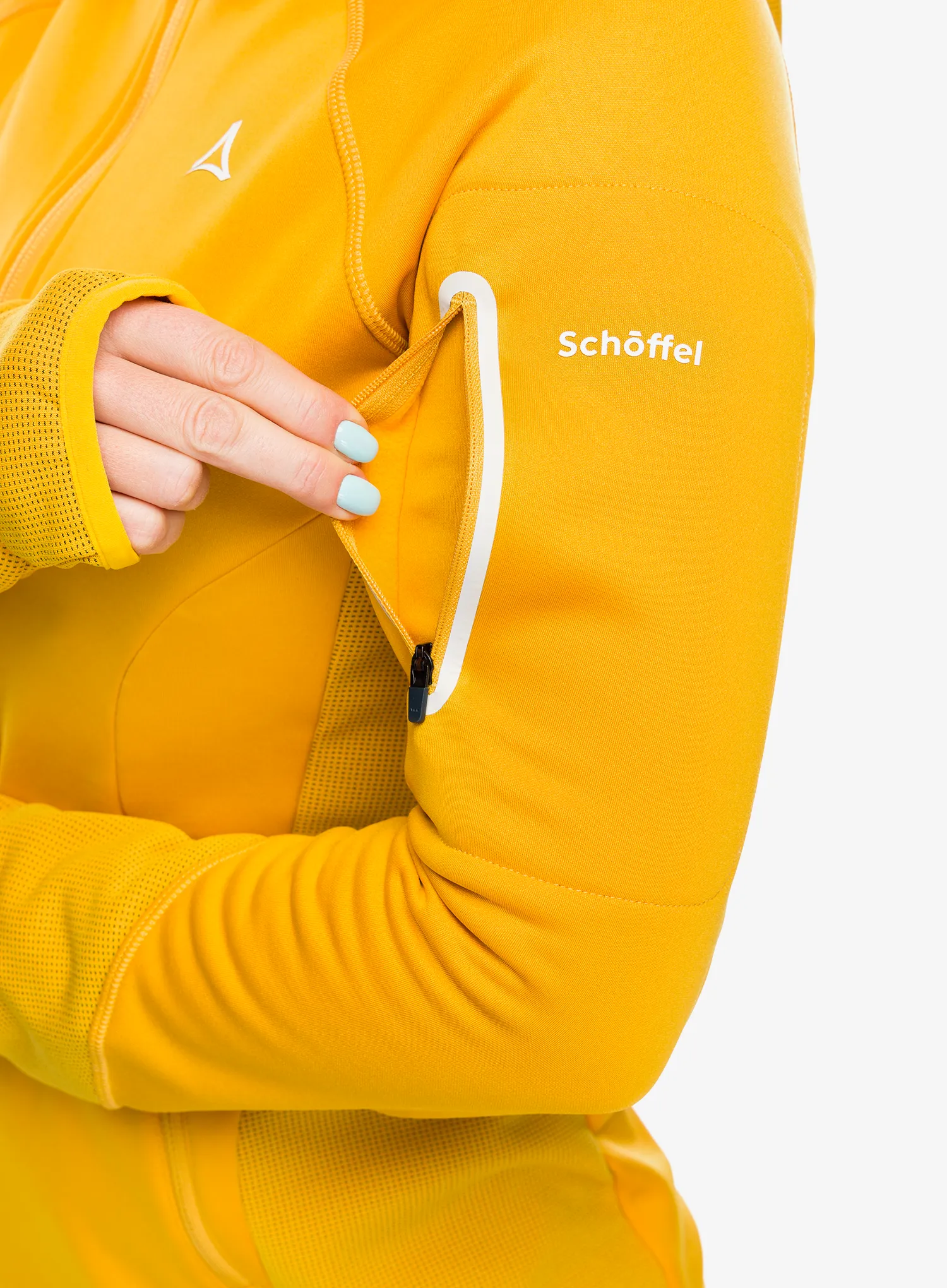 Ženska jopica Schoffel Fleece Hoody Lodron - honey gold