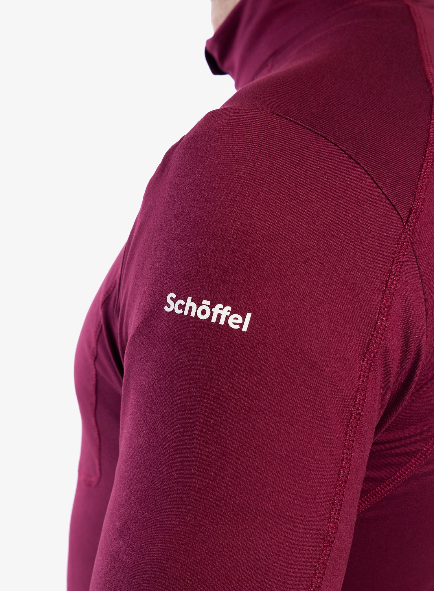 Jopica z zadrgo Schoffel Longsleeve Berwang - dark burgundy