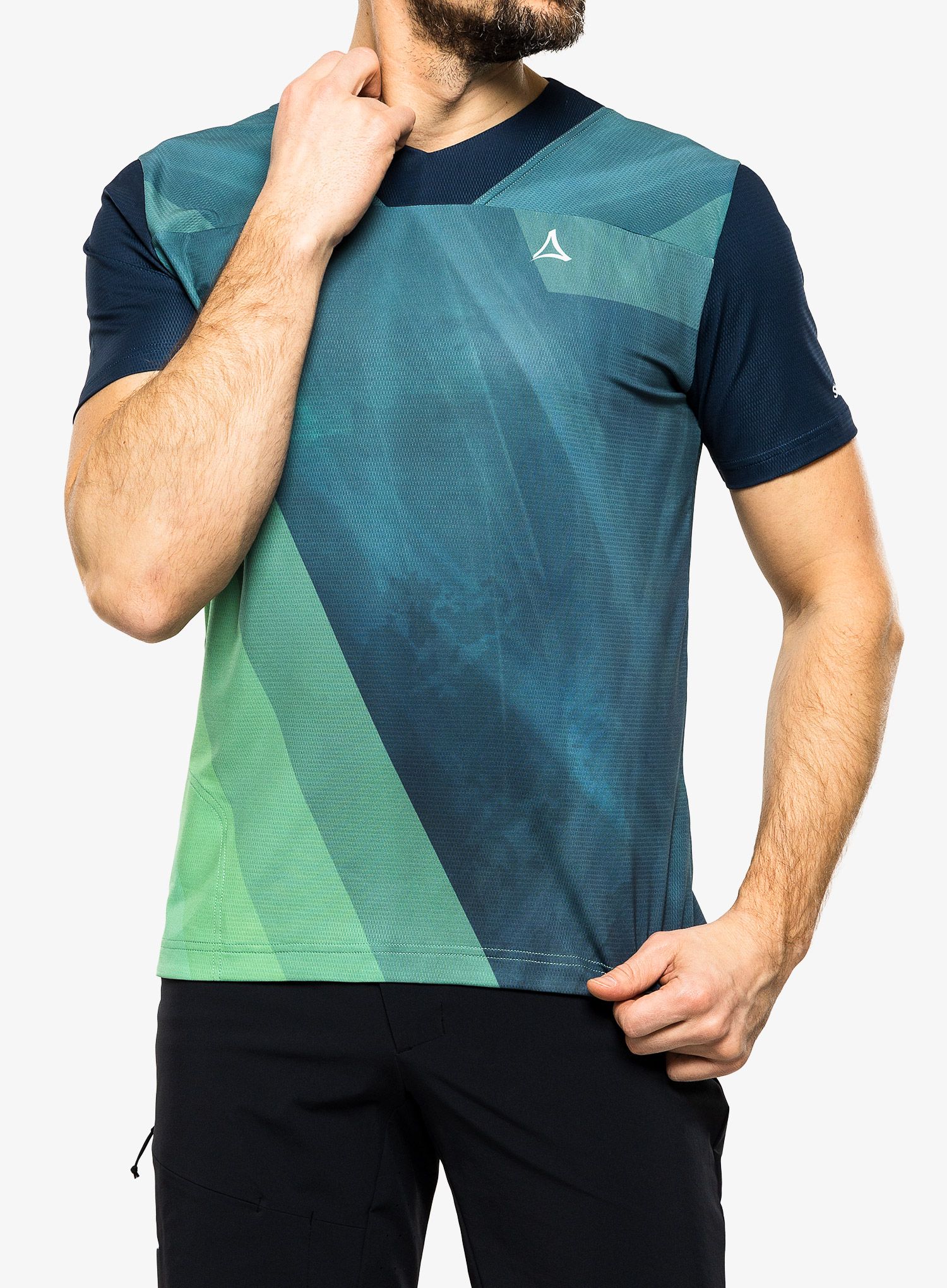 Kolesarska majica Schoffel Shirt Runcatrail - matcha mint
