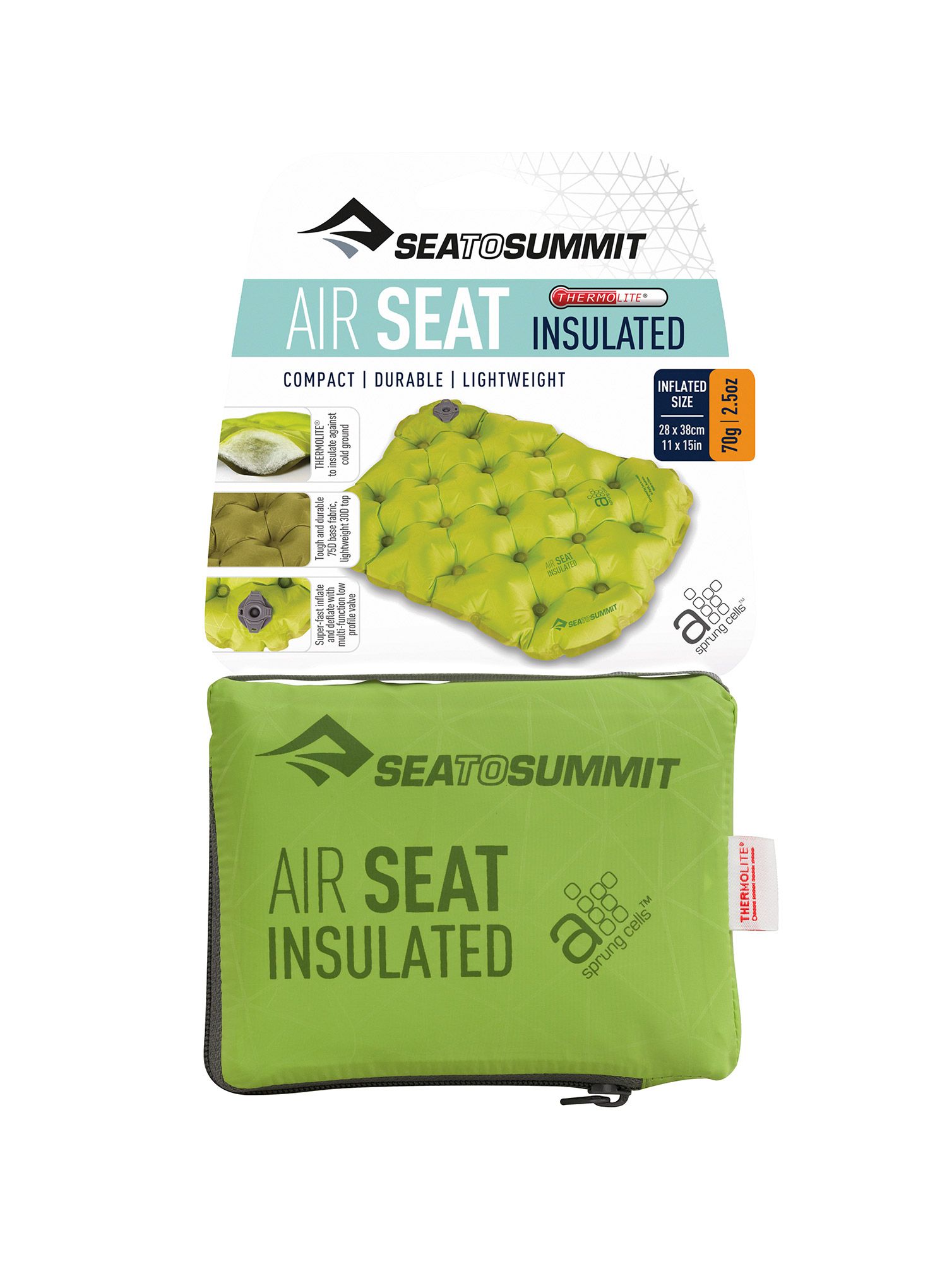 Sedež Sea To Summit Air Seat Insulated - green