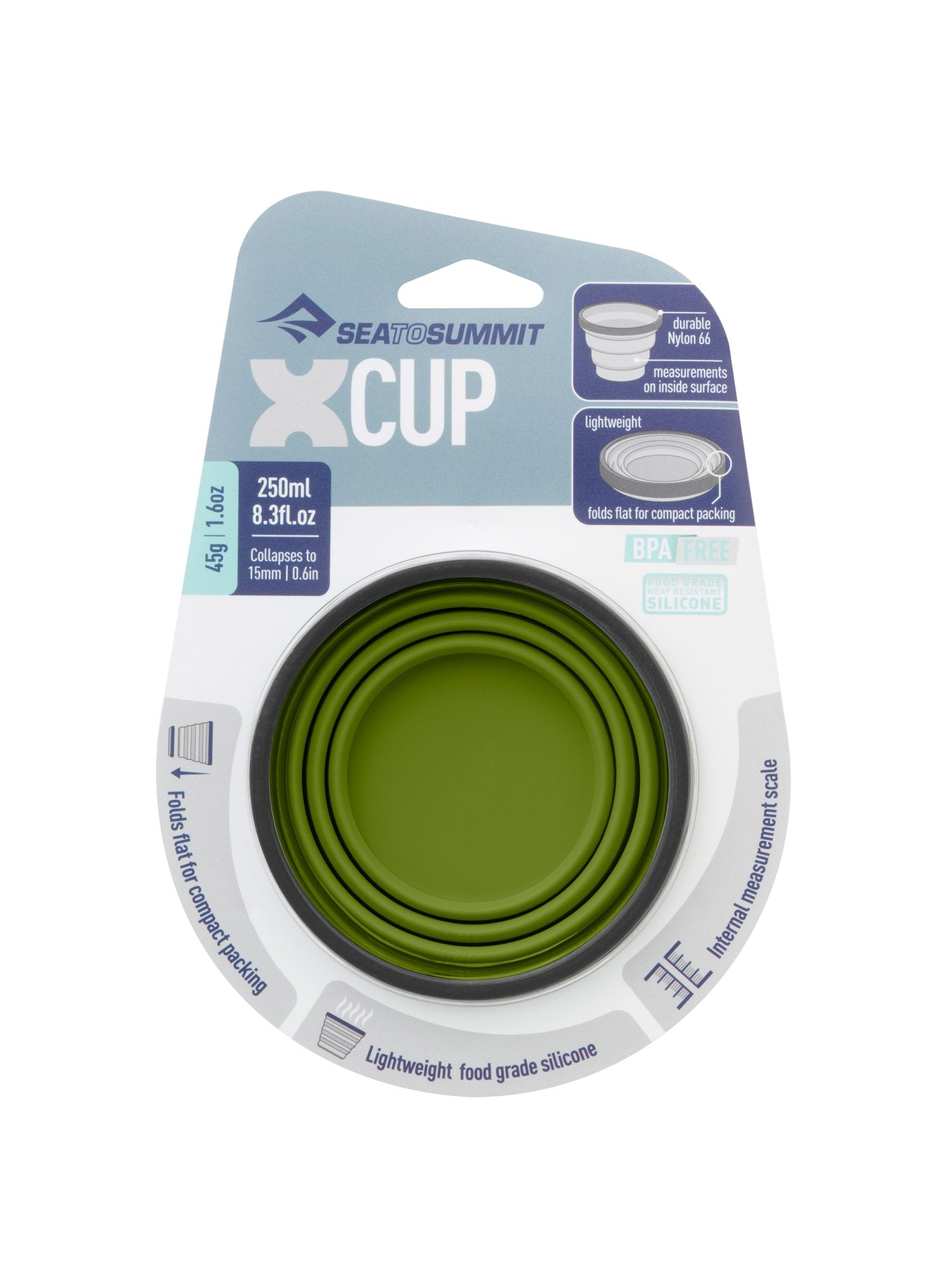 Lonček Sea To Summit X-Cup (0,25 l) - olive