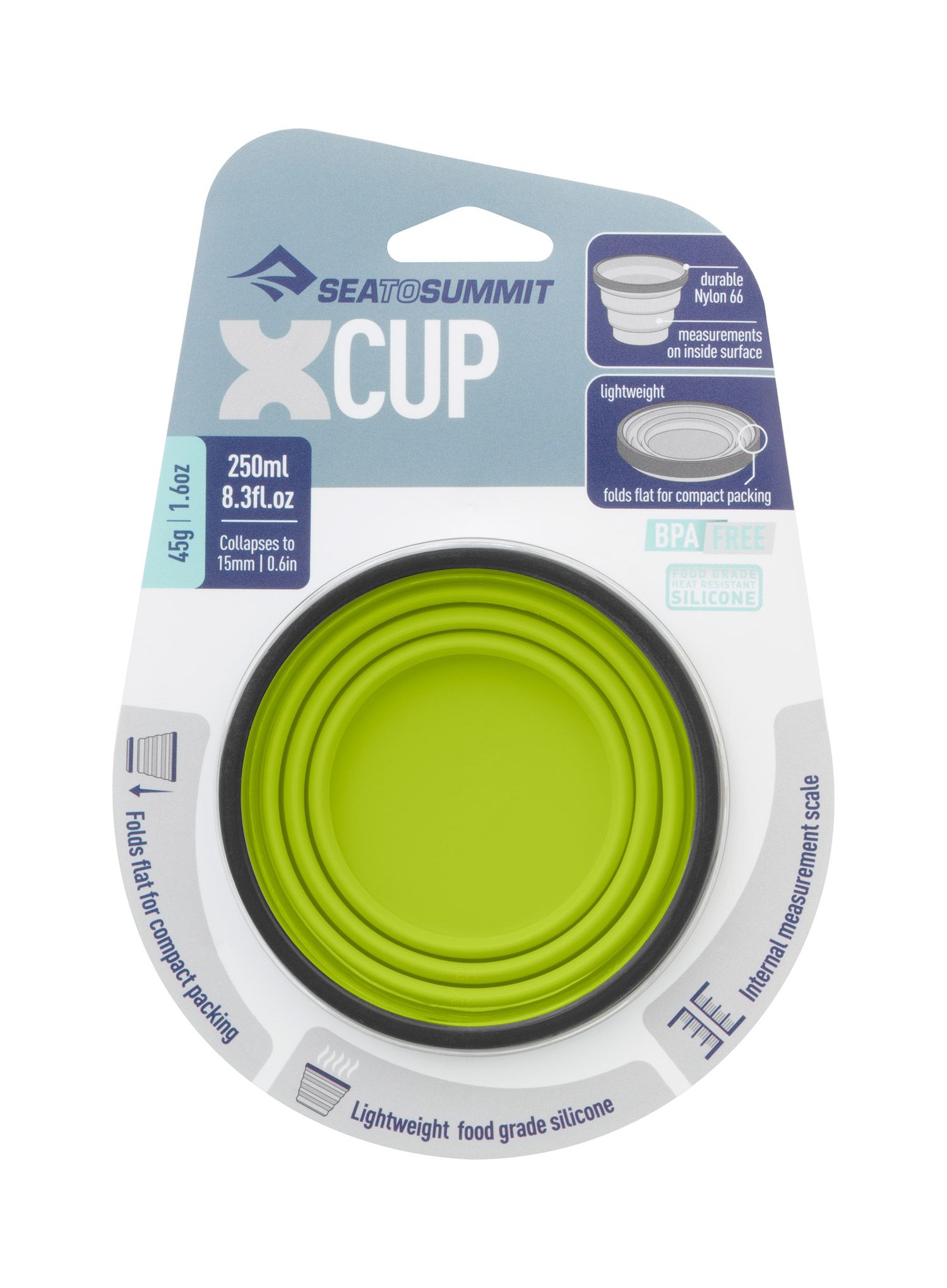 Lonček Sea To Summit X-Cup (0,25 l) - lime