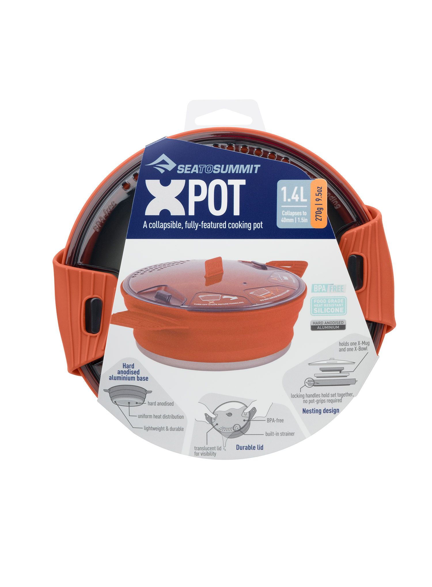 Lonec Sea To Summit X-Series X-Pot 1.4l - rust