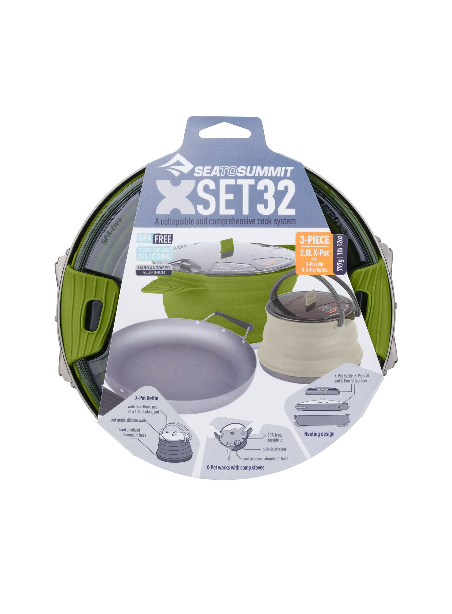 Komplet loncev Sea To Summit X-Series X-Set 32 - charcoal/olive/sand