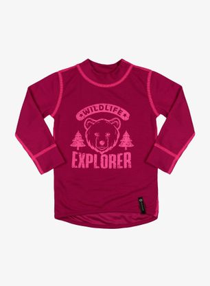 Otroško termo spodnje perilo Sensor DF Set Tee L/S + Underpants Youth - wild lilla