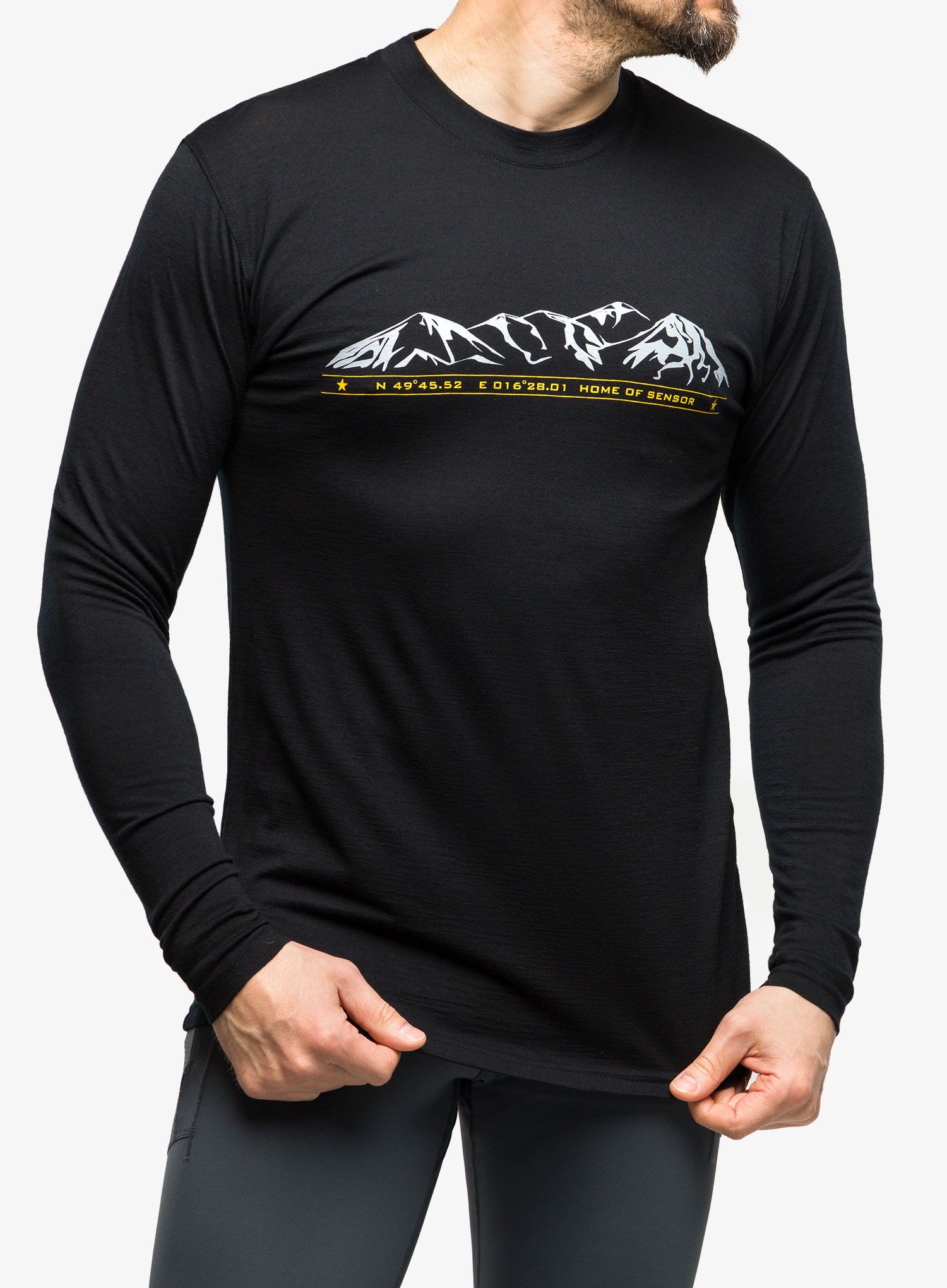 Jopica Sensor Merino Active PT Tee L/S - black mountains