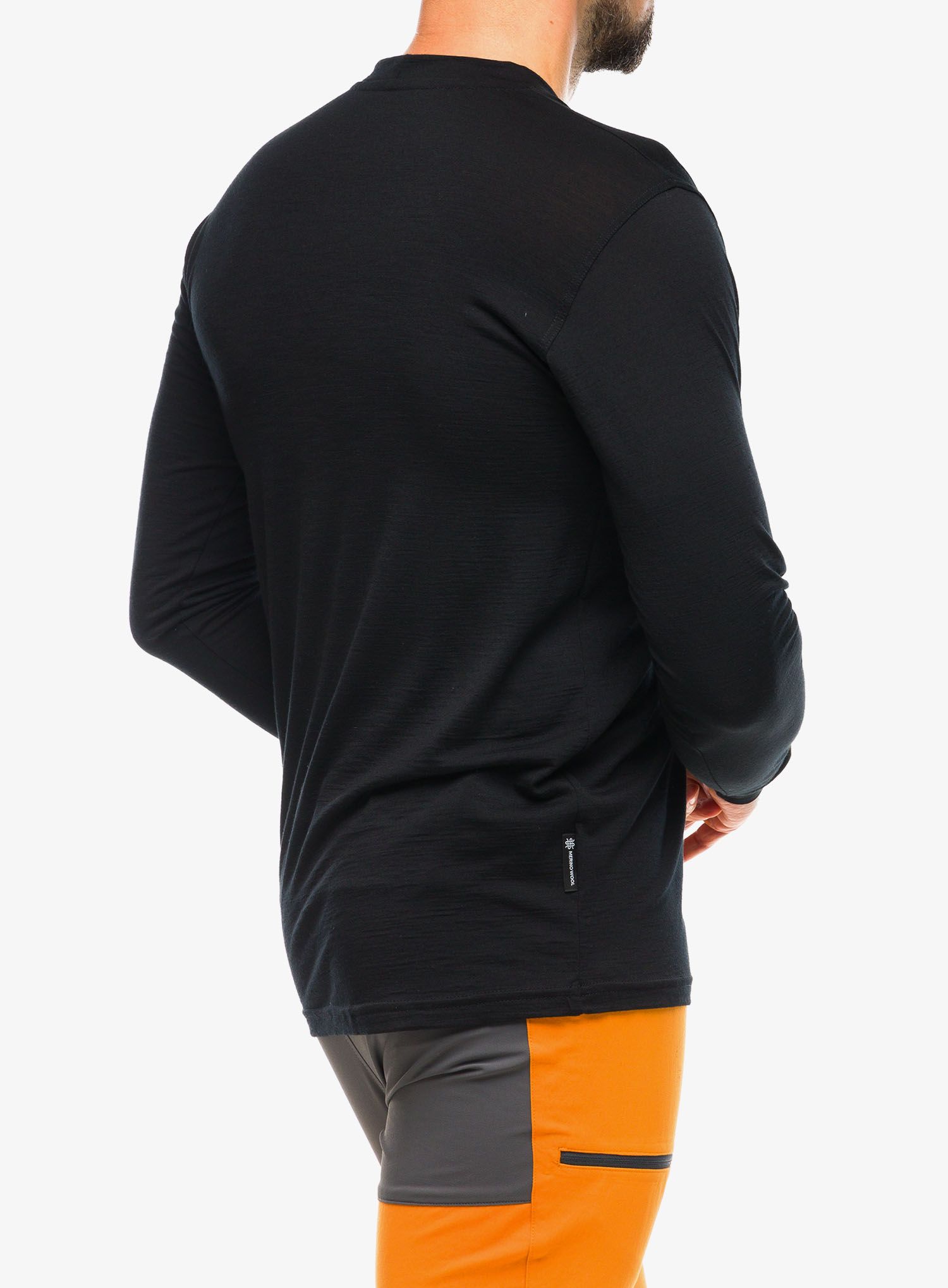 Majica z dolgimi rokavi Sensor Merino Active PT Tee L/S - black van life