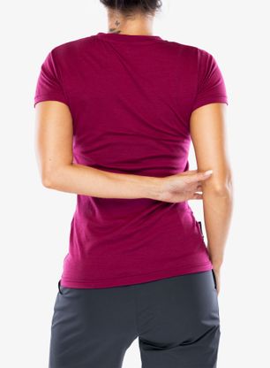 Ženska merino majica Sensor Merino Active PT Tee S/S - lilla orchid
