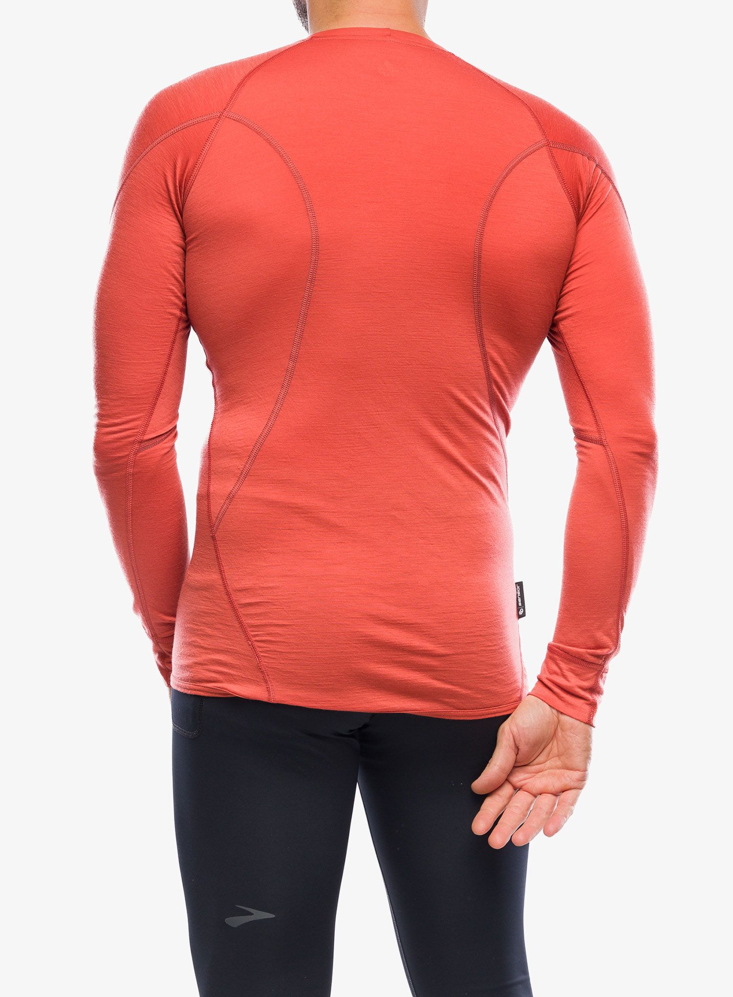 Termo flis jopa Sensor Merino Active Tee LS - terracotta