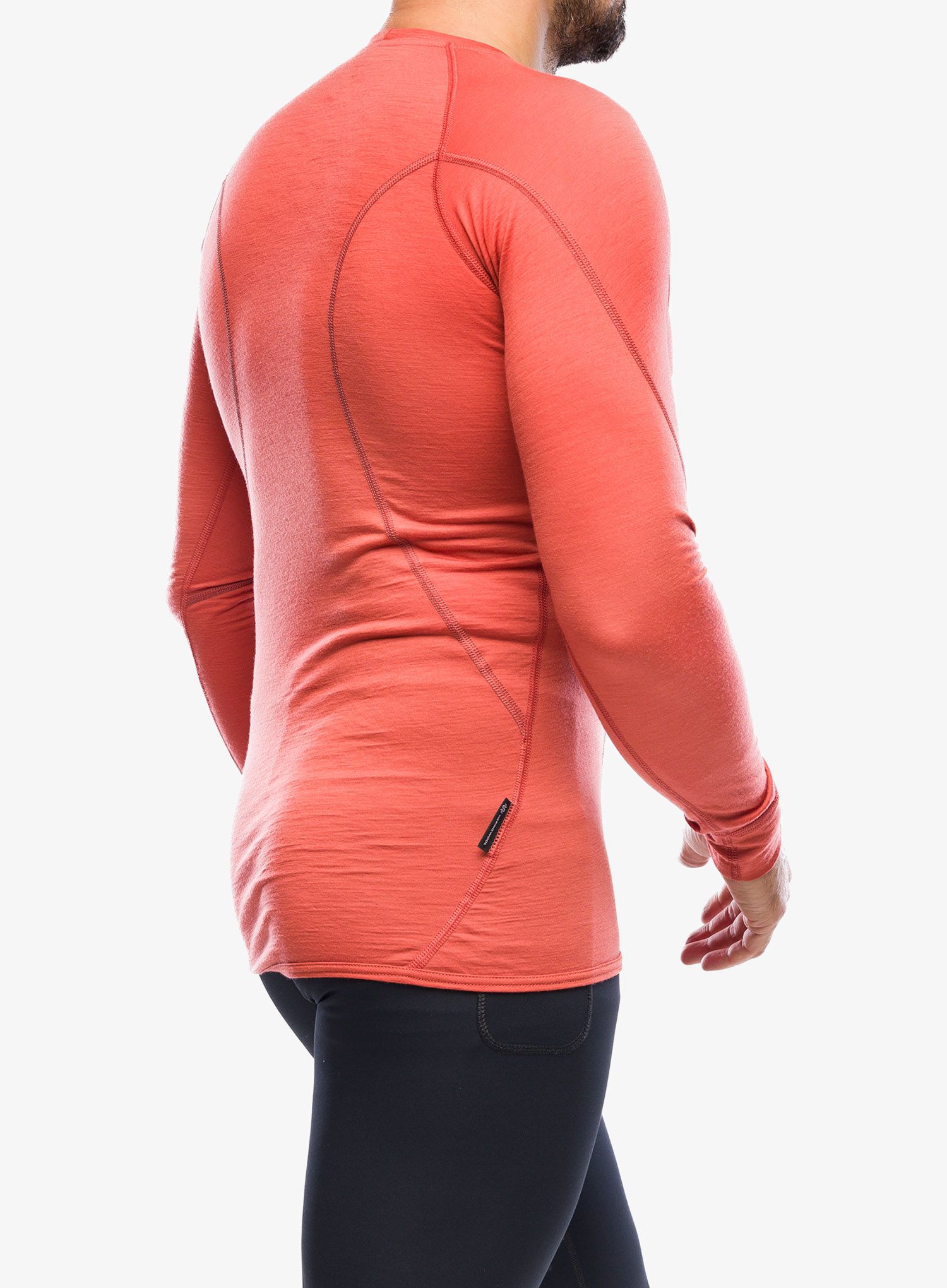 Termo flis jopa Sensor Merino Active Tee LS - terracotta