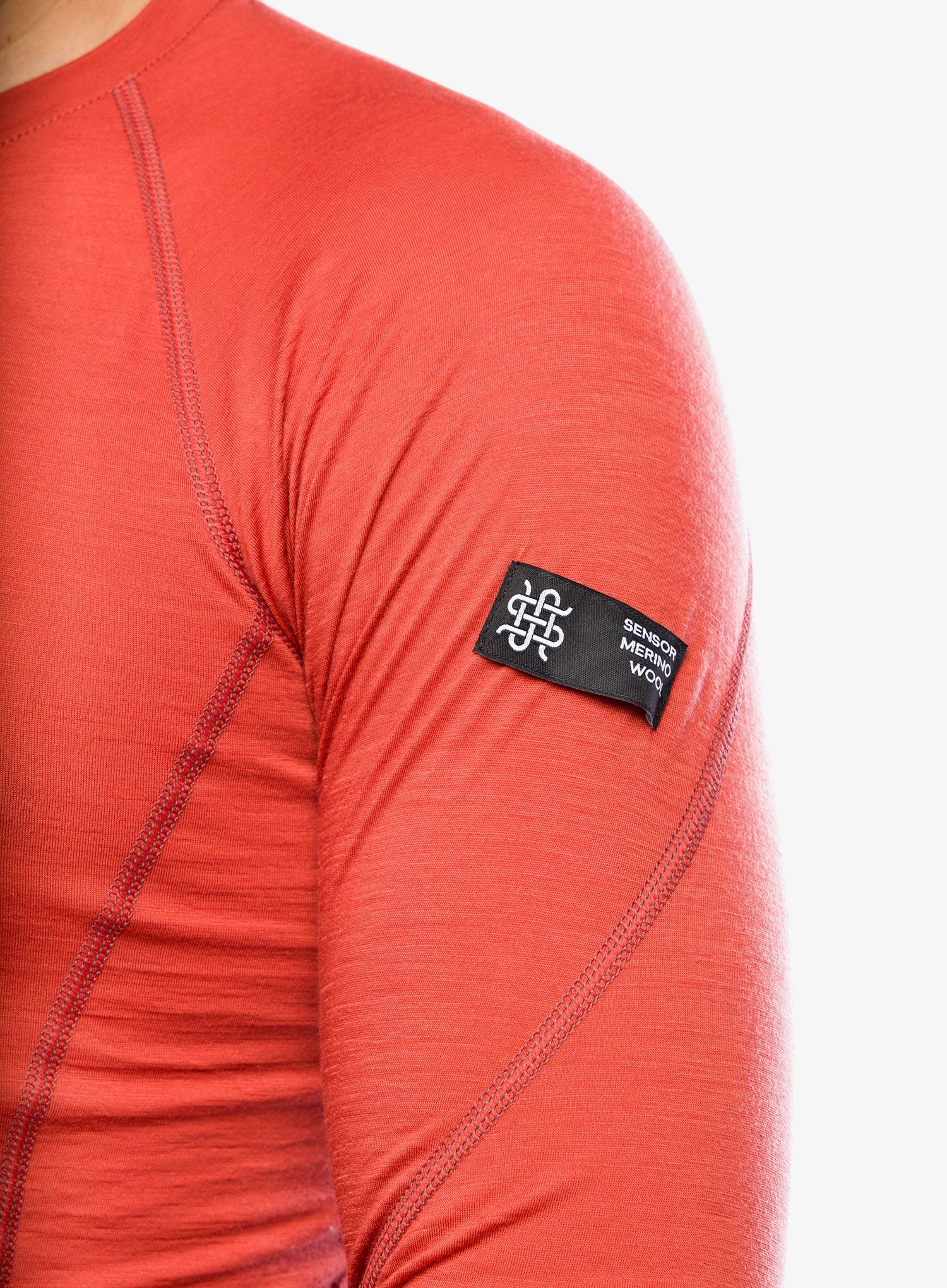 Termo flis jopa Sensor Merino Active Tee LS - terracotta