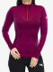 Ženska termo flis jopa Sensor Merino Active Tee L/S Zip - lilla
