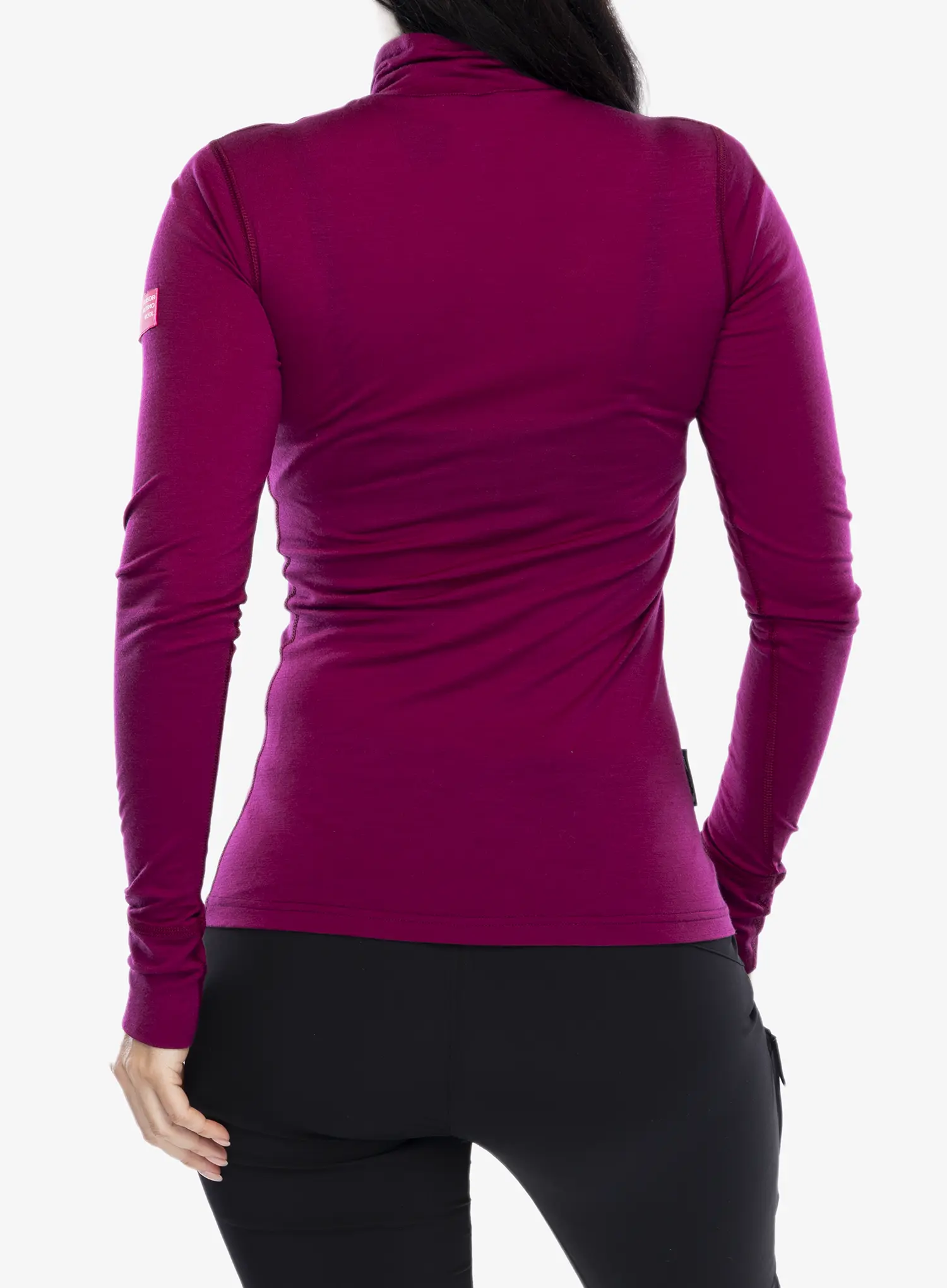 Ženska termo flis jopa Sensor Merino Active Tee L/S Zip - lilla
