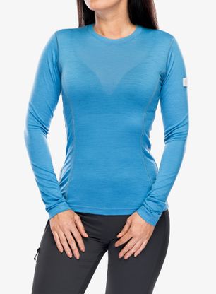 Ženska termo flis jopa Sensor Merino Active Tee L/S - blue