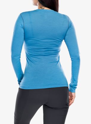 Ženska termo flis jopa Sensor Merino Active Tee L/S - blue