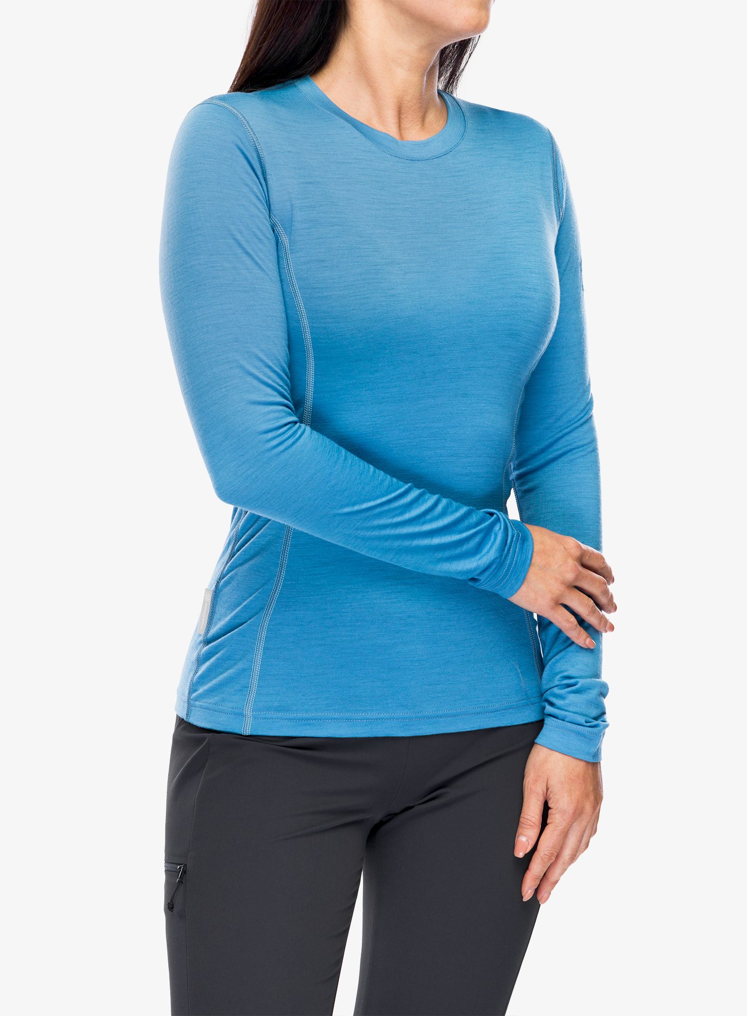 Ženska termo flis jopa Sensor Merino Active Tee L/S - blue