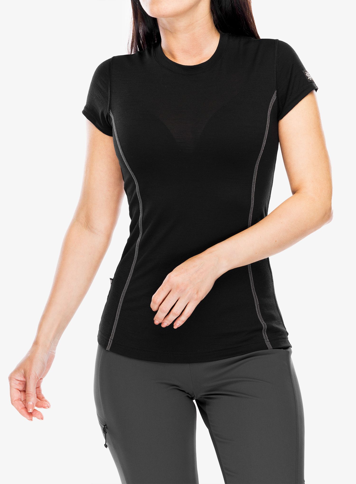 Ženska majica Sensor Merino Active Tee S/S - black