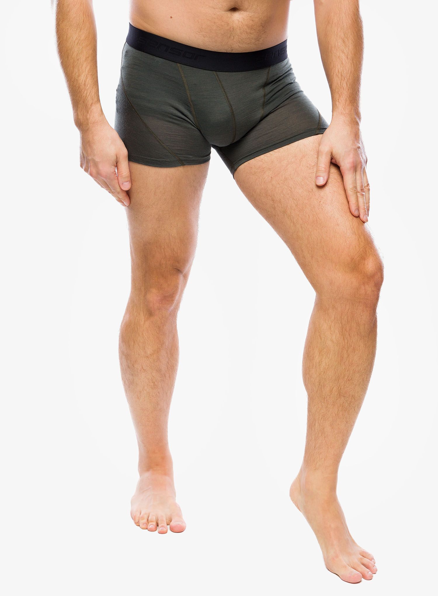 Moške boksarice Sensor Merino Air 3-Pack Boxers - black/blue/olive