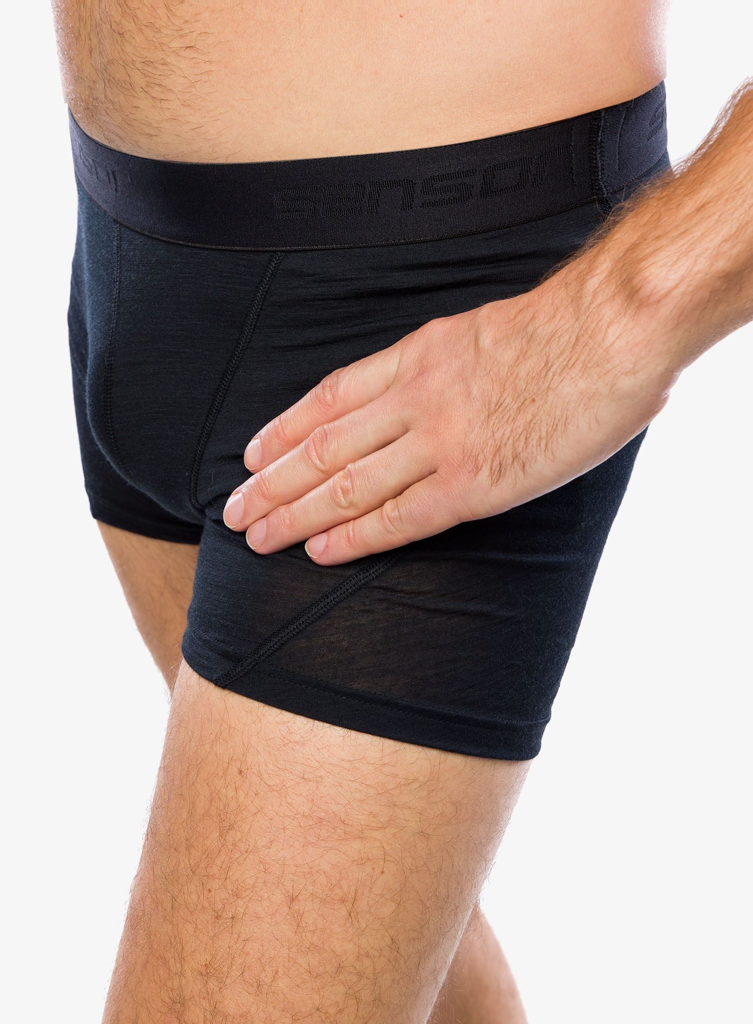 Moške boksarice Sensor Merino Air 3-Pack Boxers - black/blue/olive