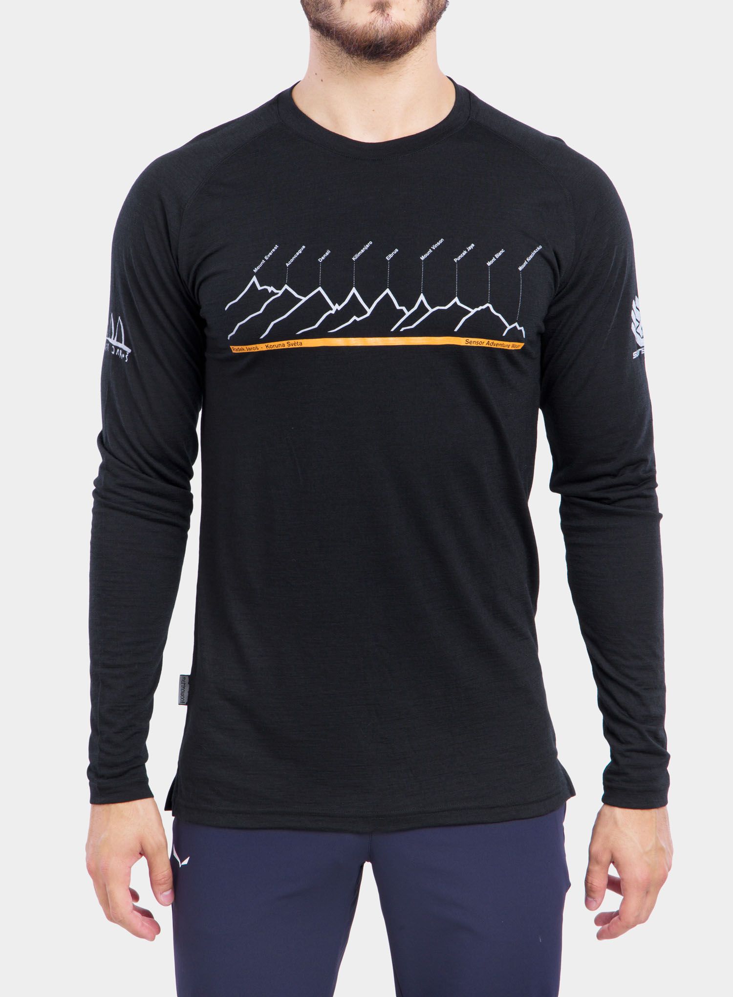 Termo flis jopa Sensor Merino Air PT Tee LS - black radek jaros edition
