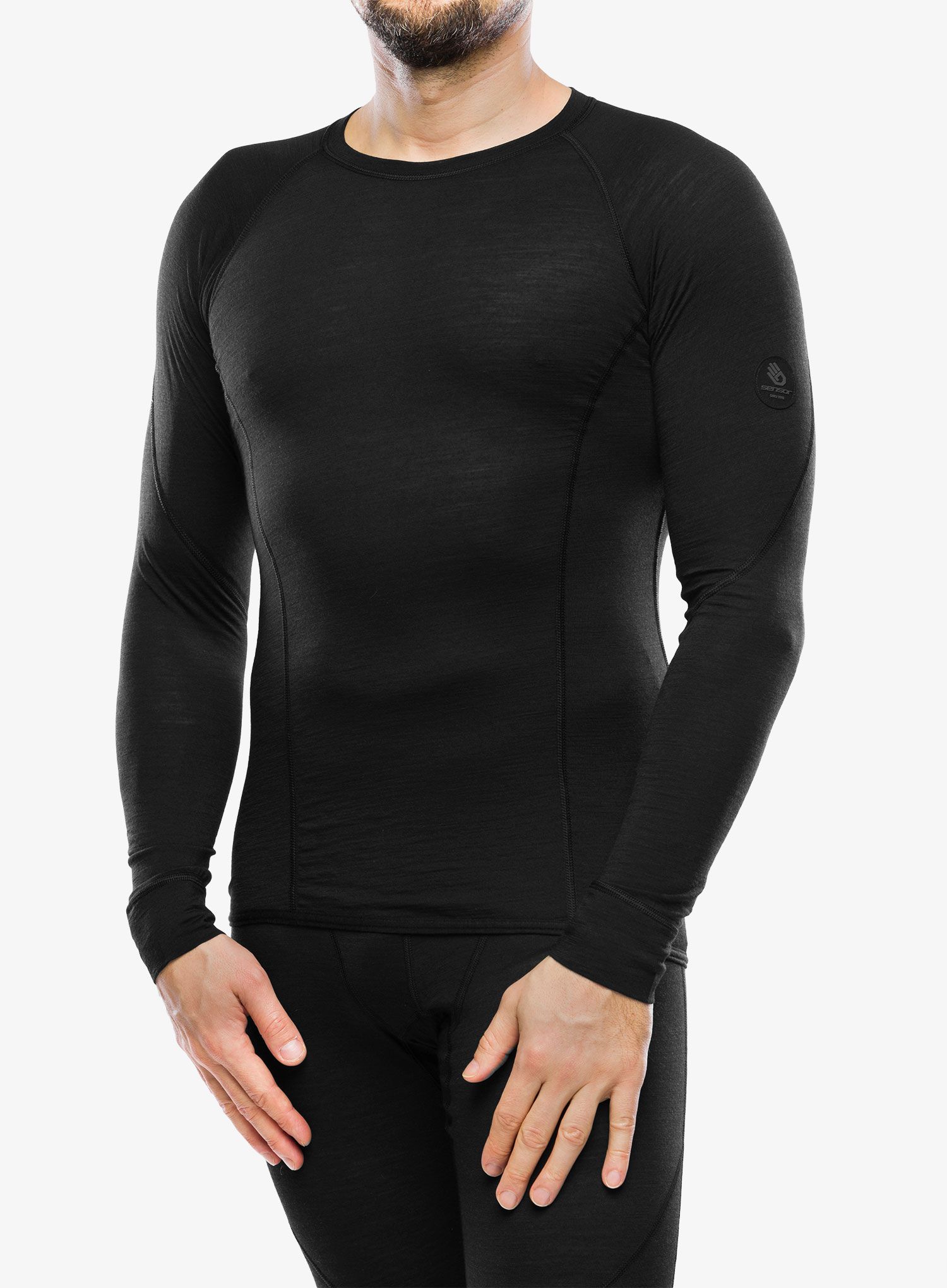 Termo flis jopa Sensor Merino Air Tee LS - black