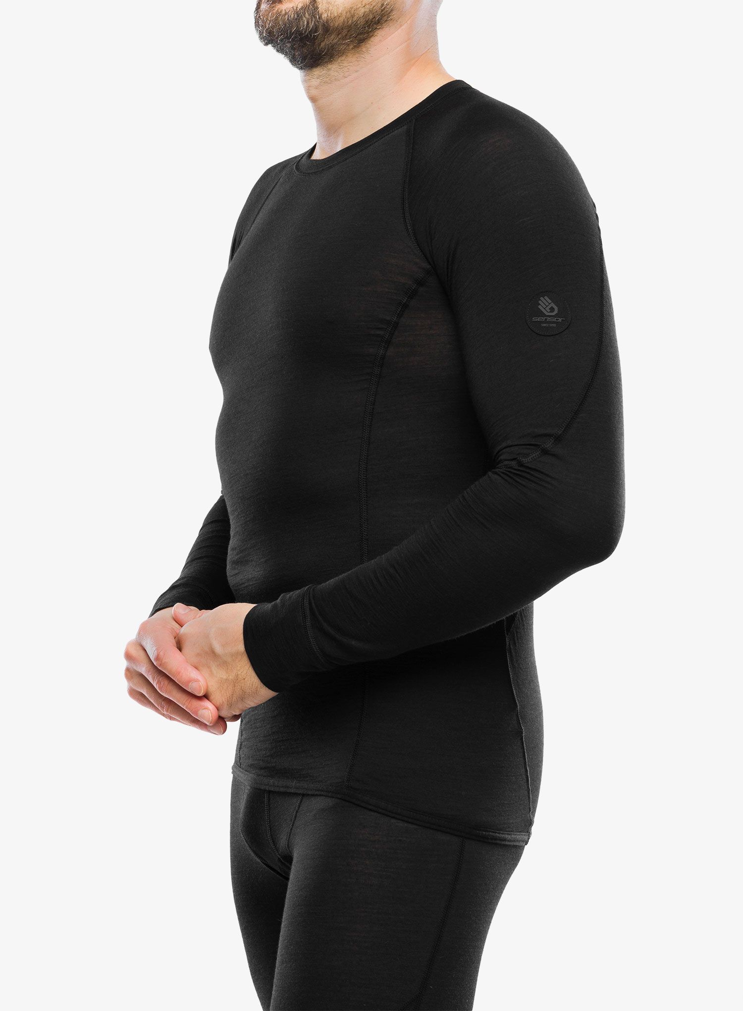 Termo flis jopa Sensor Merino Air Tee LS - black