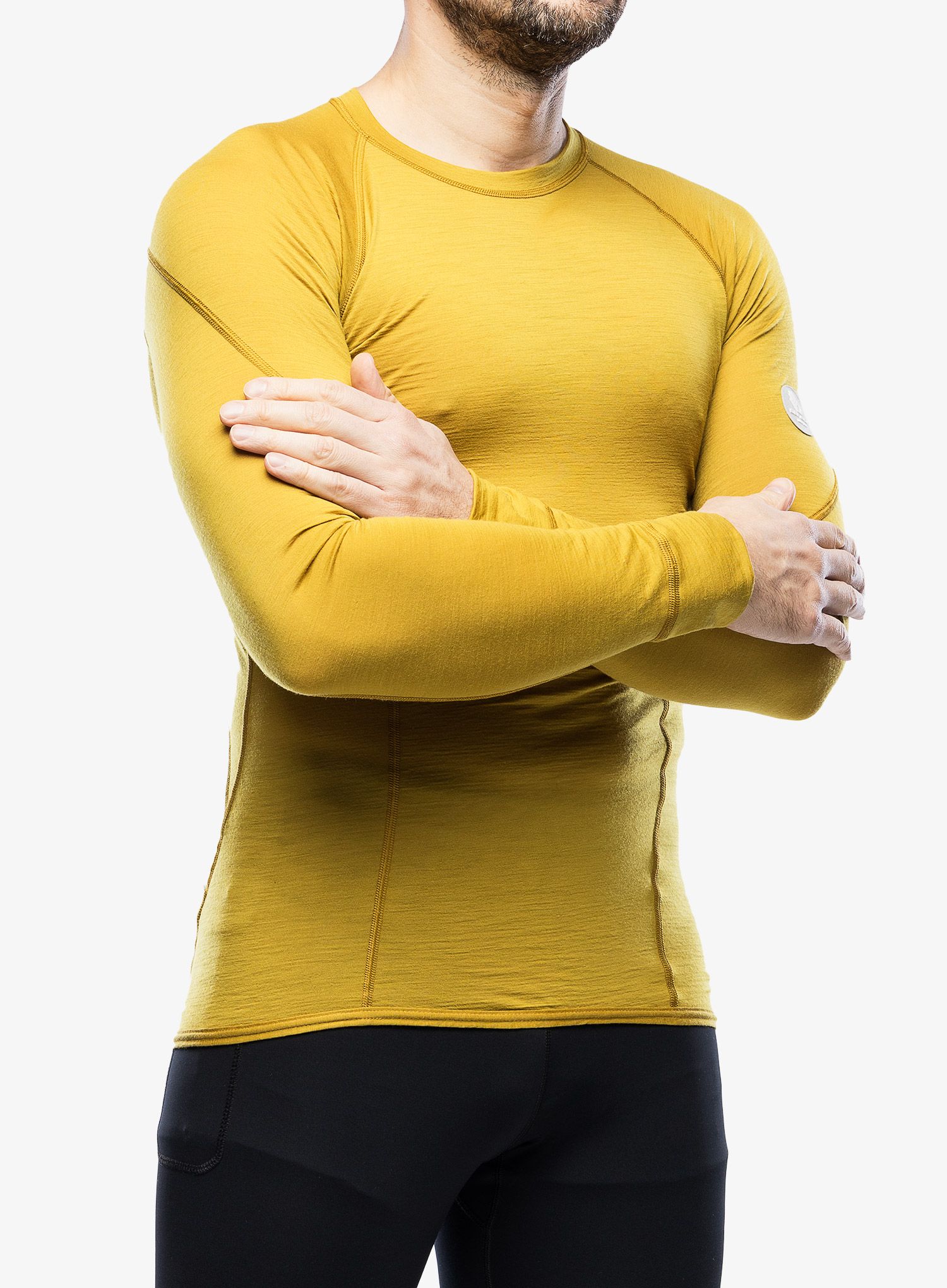 Termo flis jopa Sensor Merino Air Tee LS - mustard