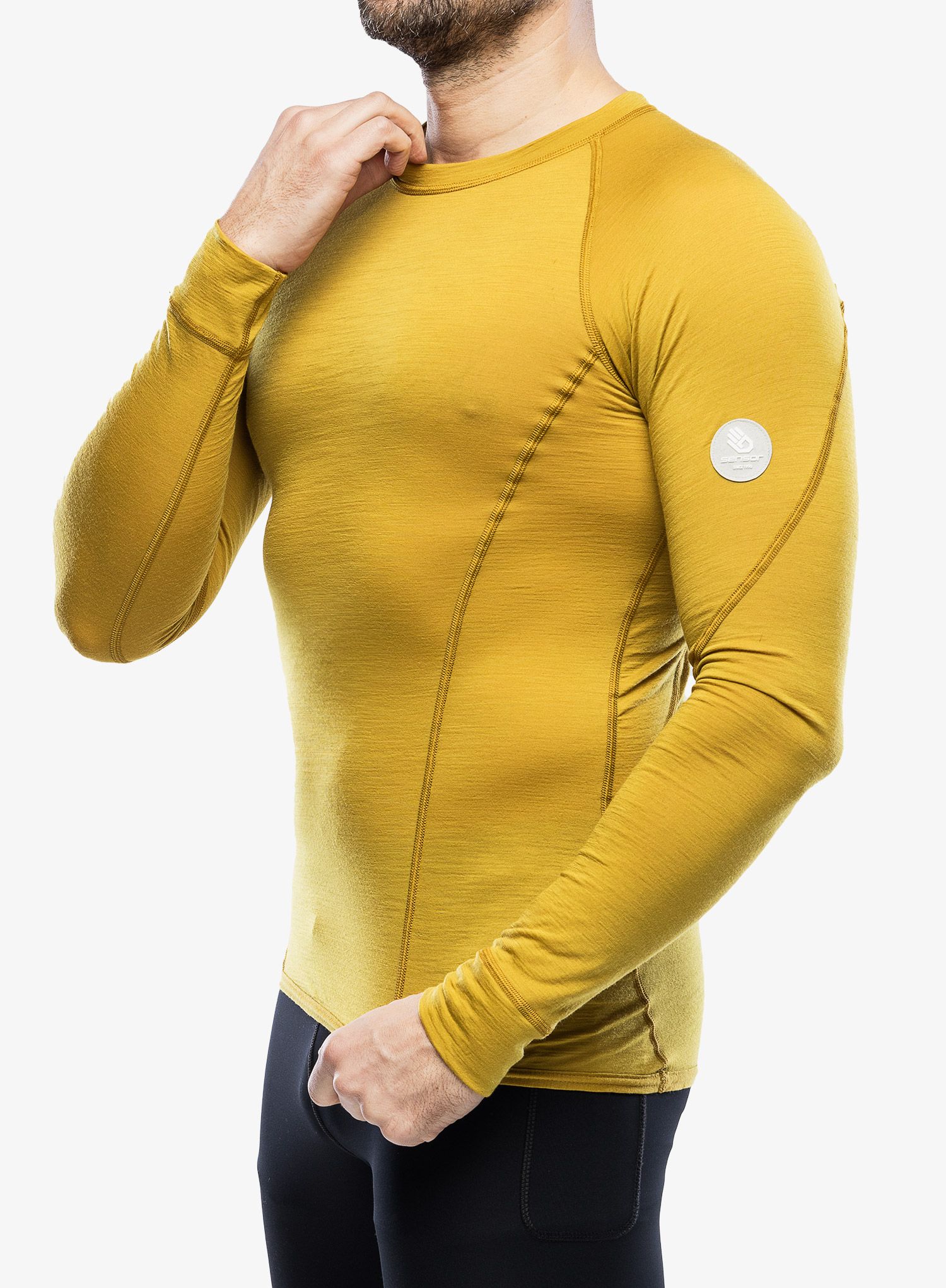 Termo flis jopa Sensor Merino Air Tee LS - mustard