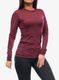 Ženska termo flis jopa Sensor Merino Air Tee LS - port red