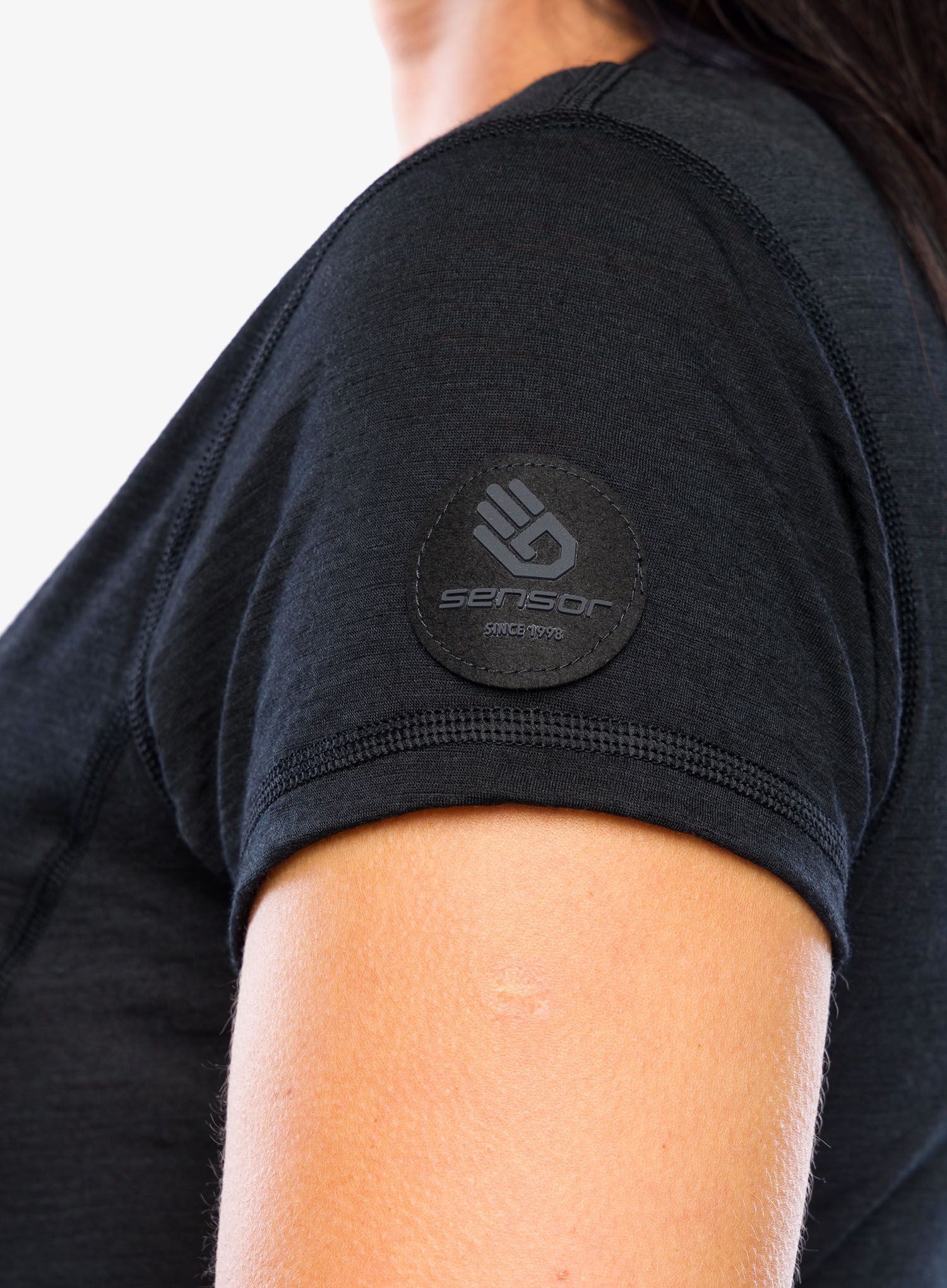 Ženska merino majica Sensor Merino Air Tee SS - black