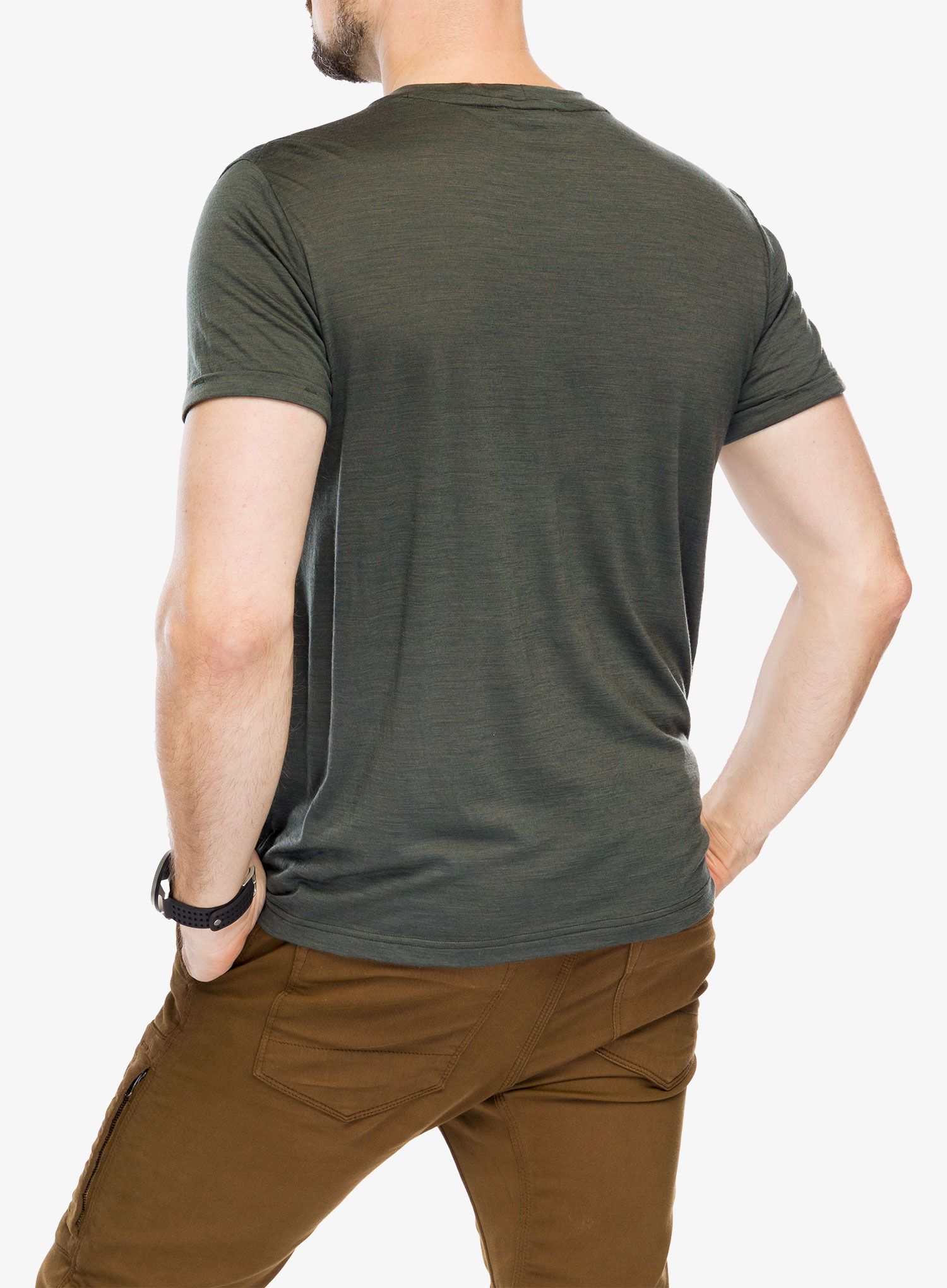 Merino majica Sensor Merino Air Traveller Tee - olive green