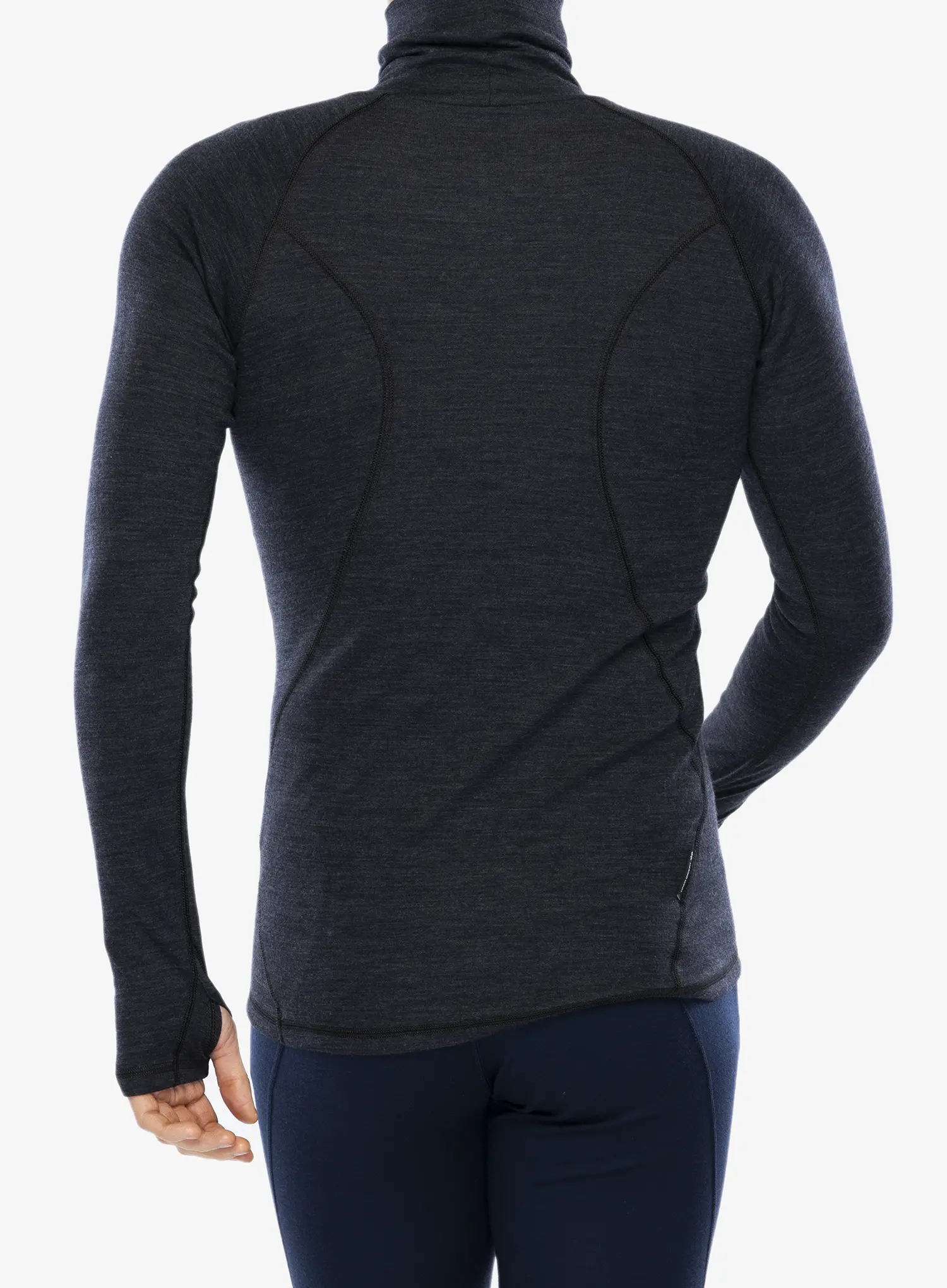 Termo flis jopa Sensor Merino Bold Tee LS Roll Neck - anthracite gray