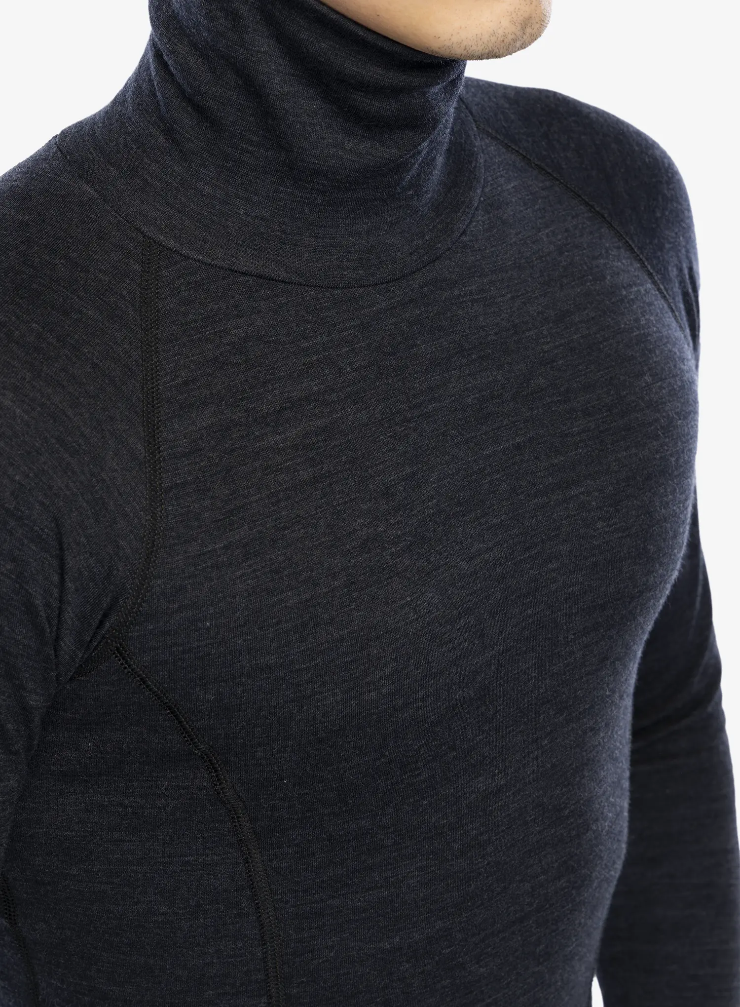 Termo flis jopa Sensor Merino Bold Tee LS Roll Neck - anthracite gray