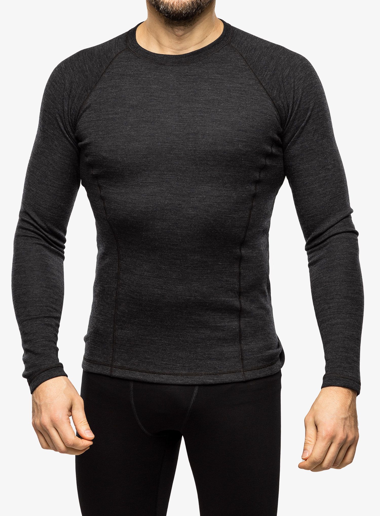 Termo flis jopa Sensor Merino Bold Tee LS - anthracite grey