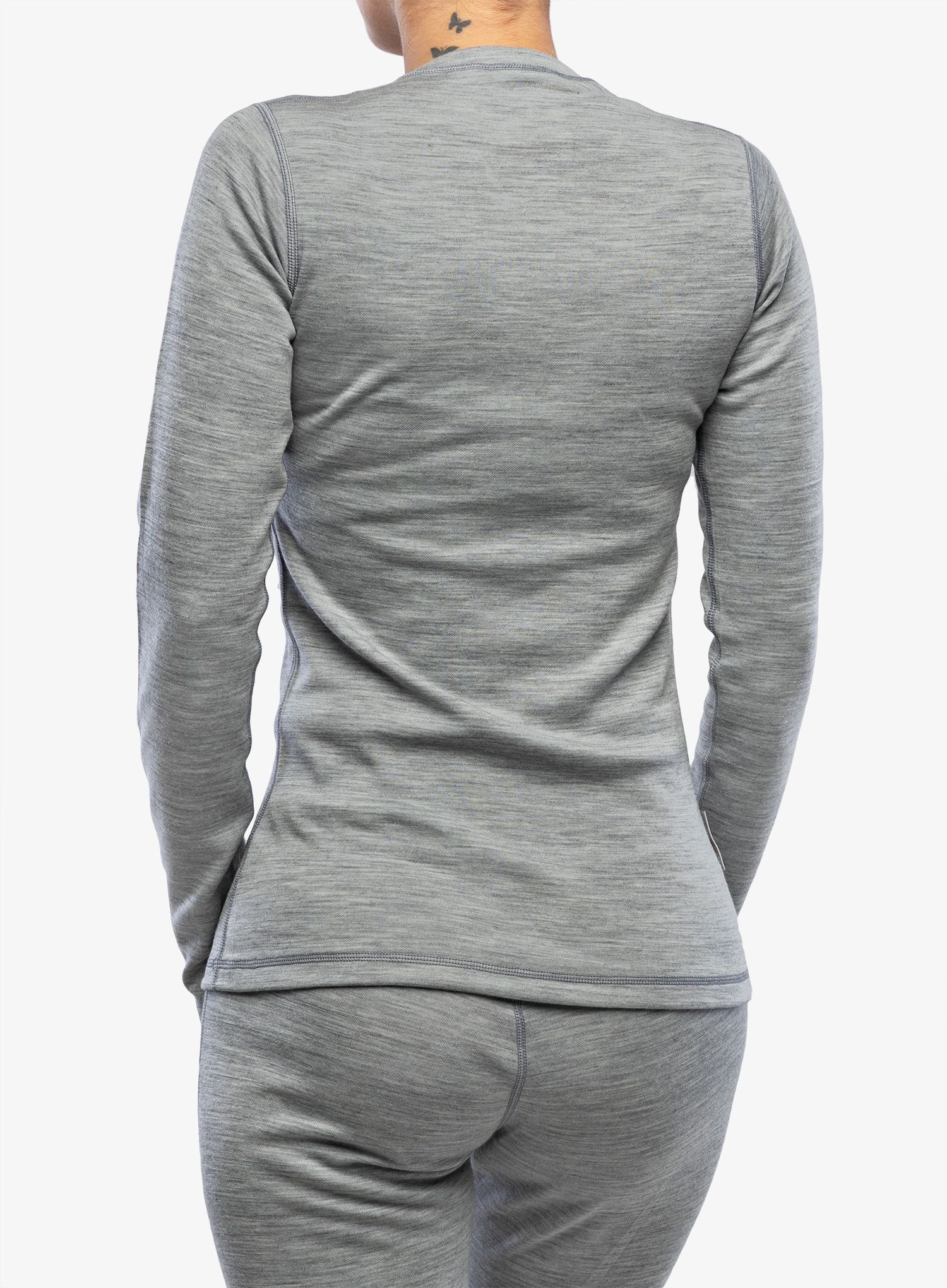 Ženska termo flis jopa Sensor Merino Bold Tee L/S - cool grey