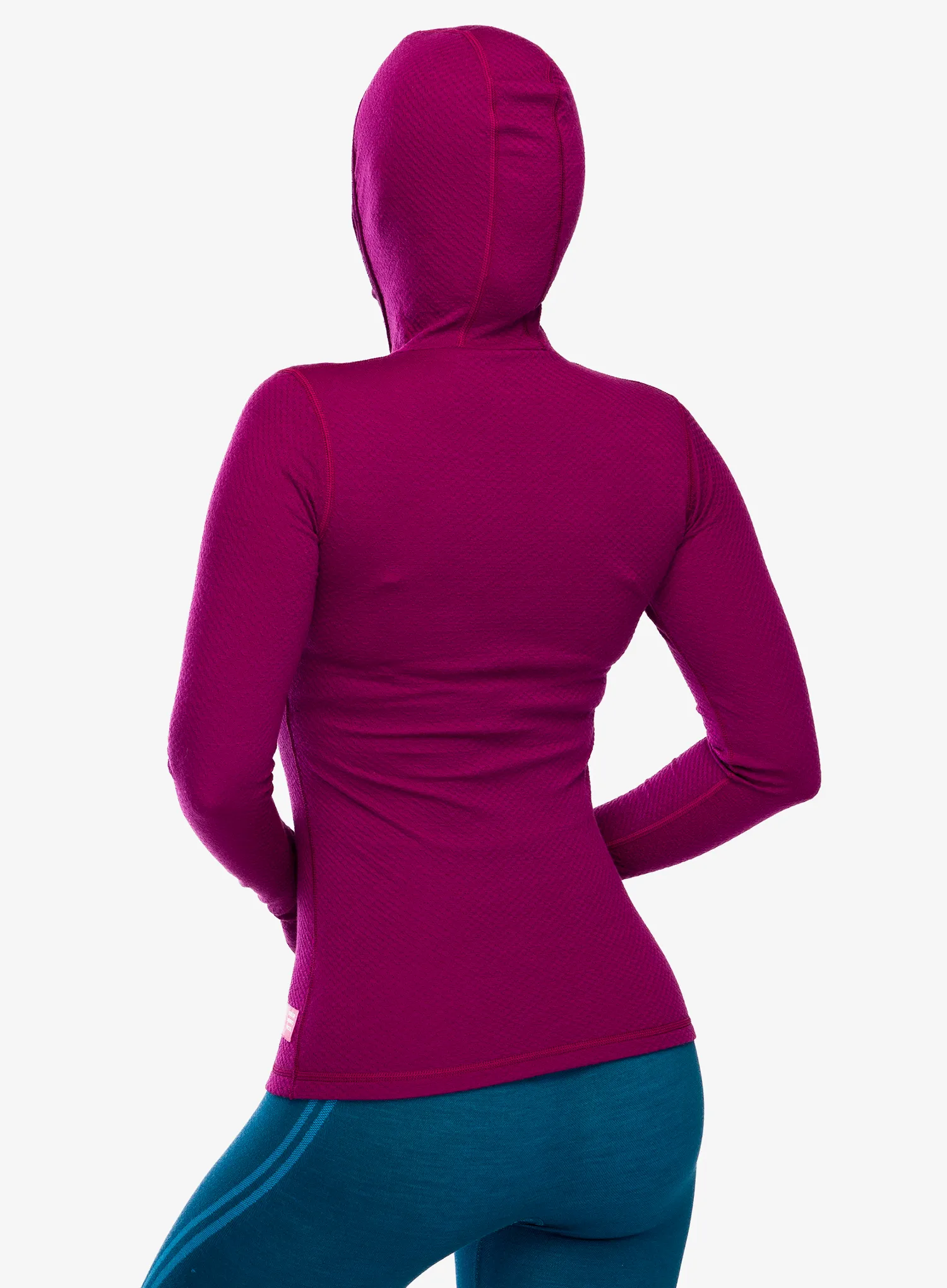 Termo flis jopa Sensor Merino DF Tee L/S Hooded - lilla