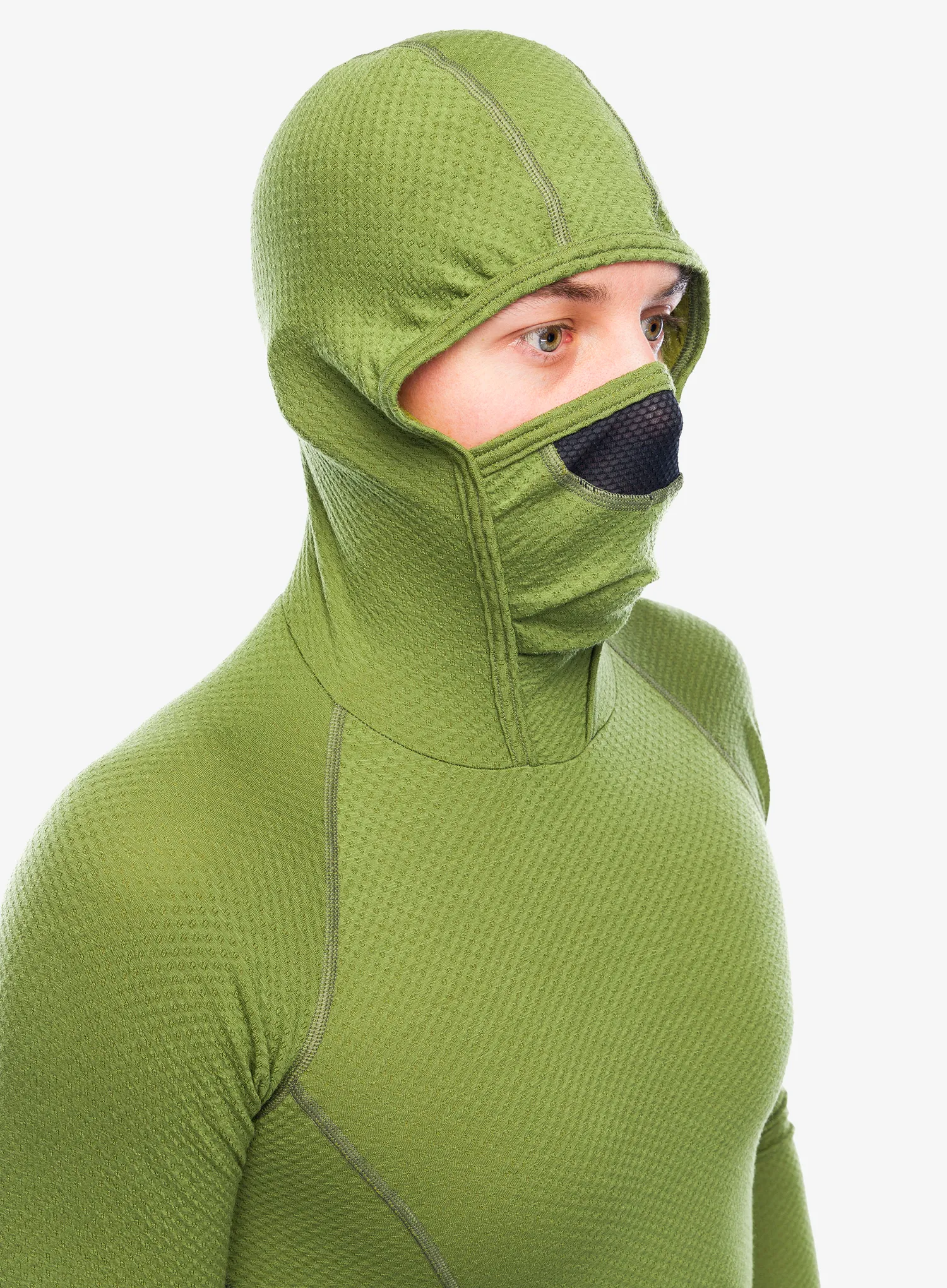 Termo flis jopa Sensor Merino DF Tee L/S Hooded - safari