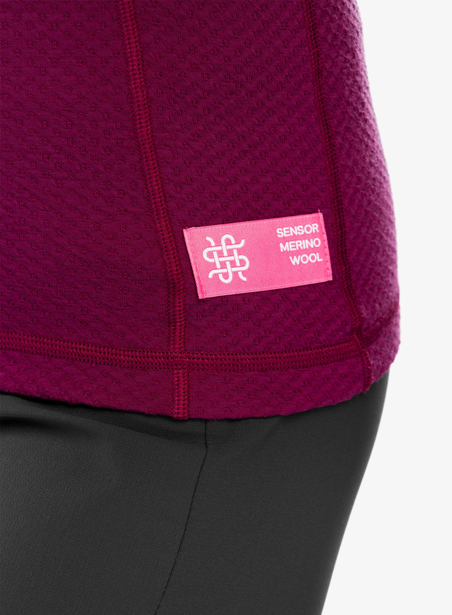 Termo flis jopa Sensor Merino DF Tee L/S Zip - lilla